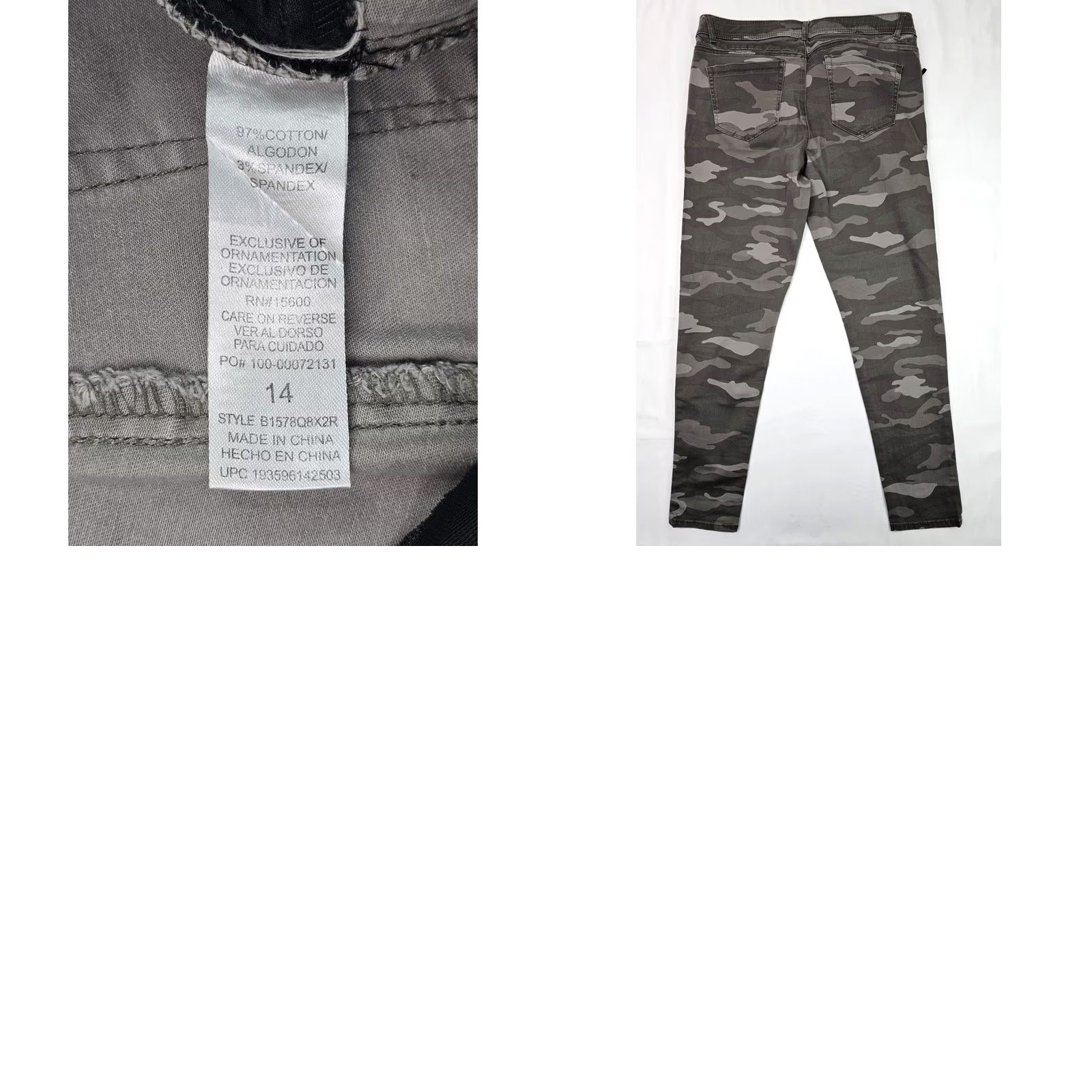 Vintage VINTAGE Democracy Ab Technology Ankle Skinny Jeans Women 14 Gray Camouflage Denim Pant Jeans Size 36" / US 14 / IT 50 - 8 Thumbnail