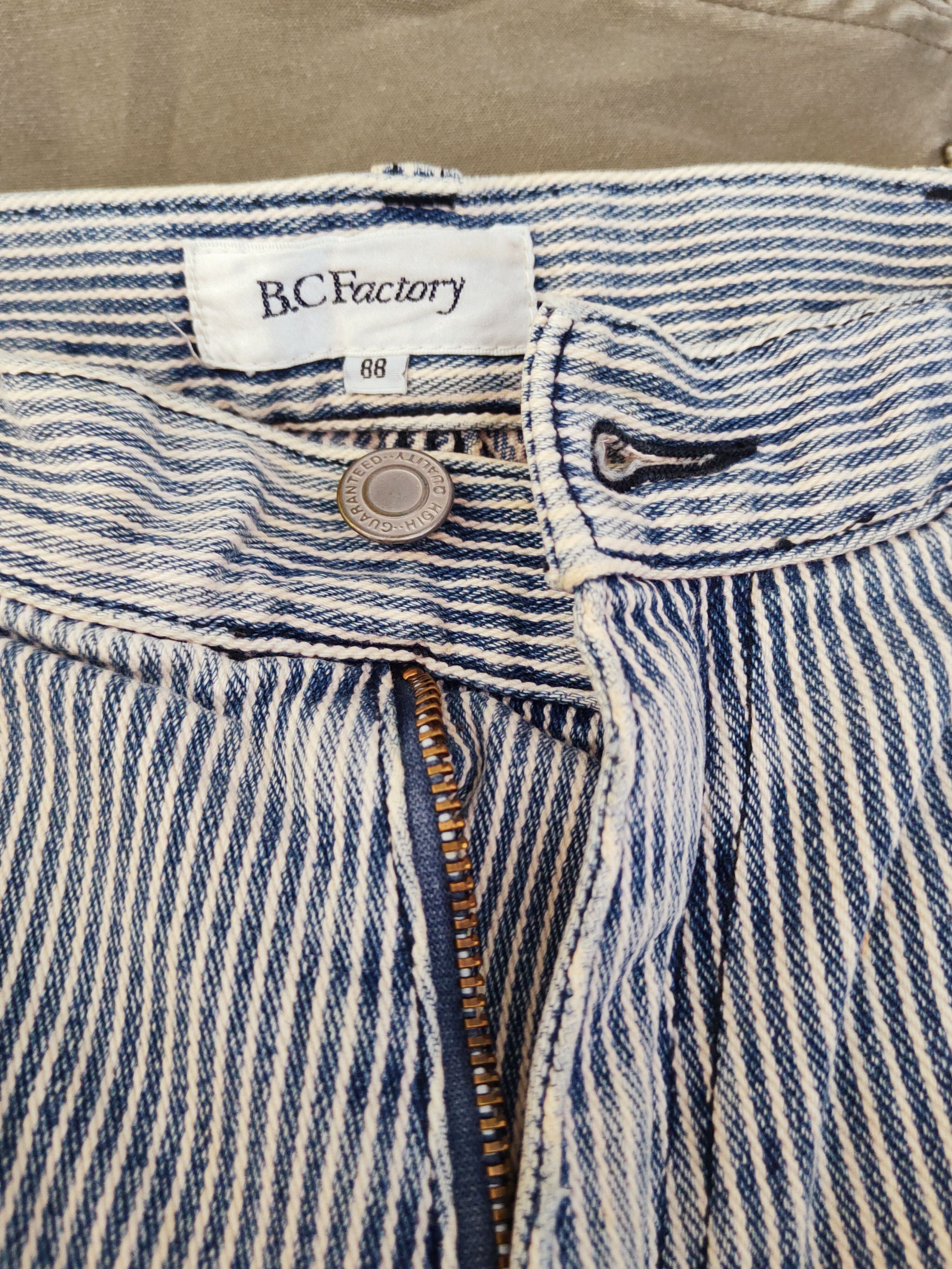 Japanese Brand B.C.Factory Blue Stripe Distressed Ripped Jeans #W599 Size US 34 / EU 50 - 15 Thumbnail