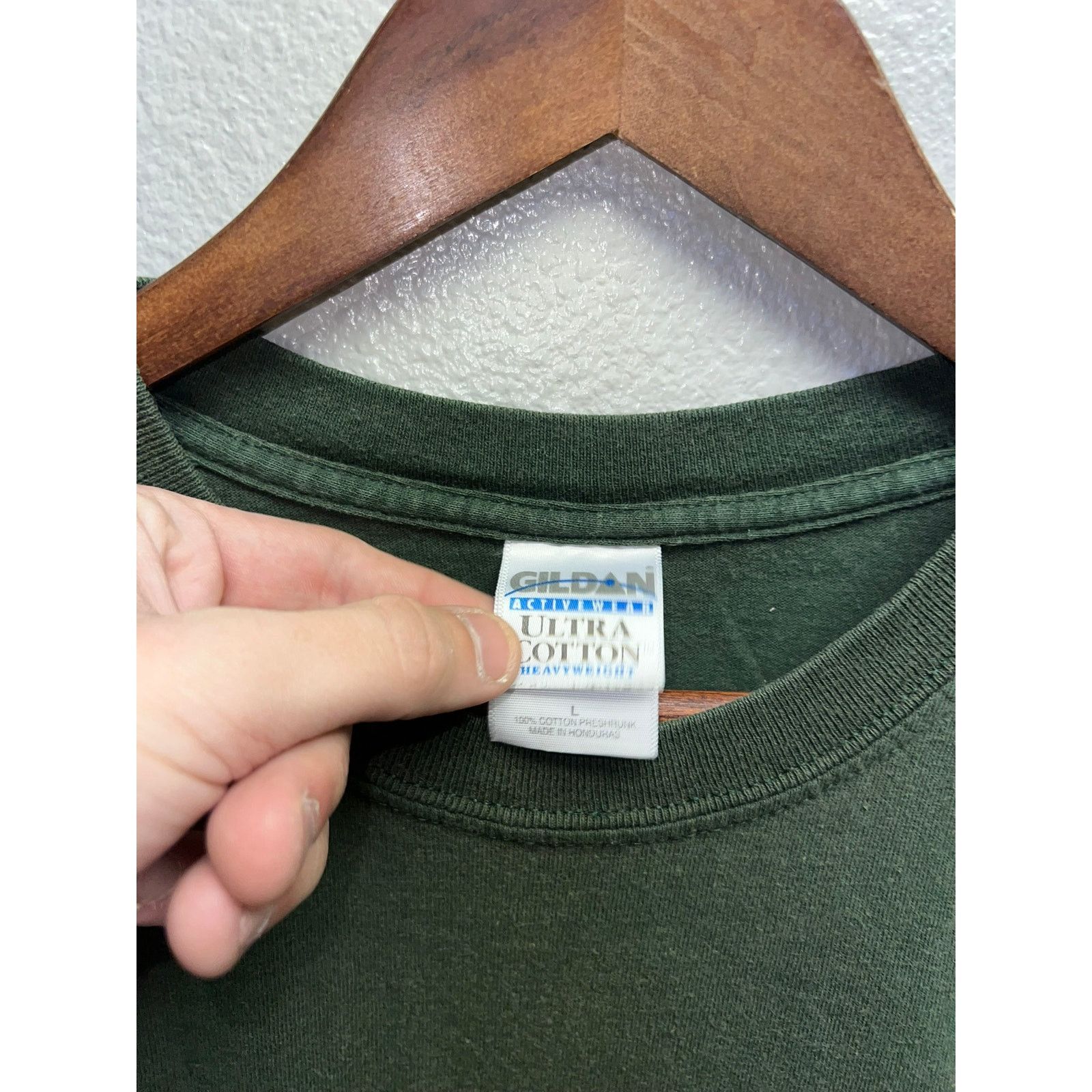 Gildan Vintage Horse Embroidery Shirt Fantom Fax Green Tee Large Size US L / EU 52-54 / 3 - 5 Thumbnail