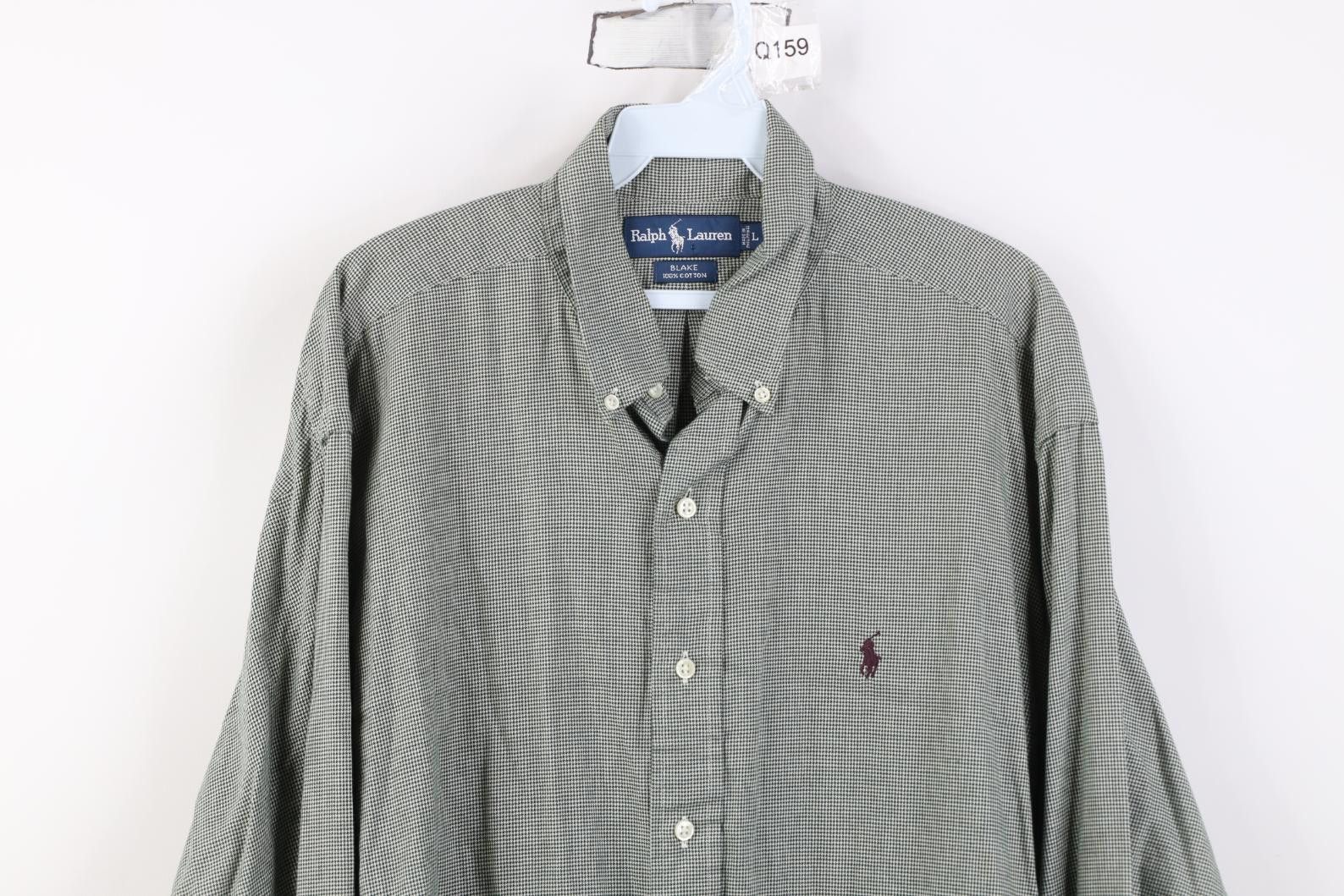 Polo Ralph Lauren Vintage 90s Ralph Lauren Houndstooth Collared Button Shirt Size US L / EU 52-54 / 3 - 2 Thumbnail