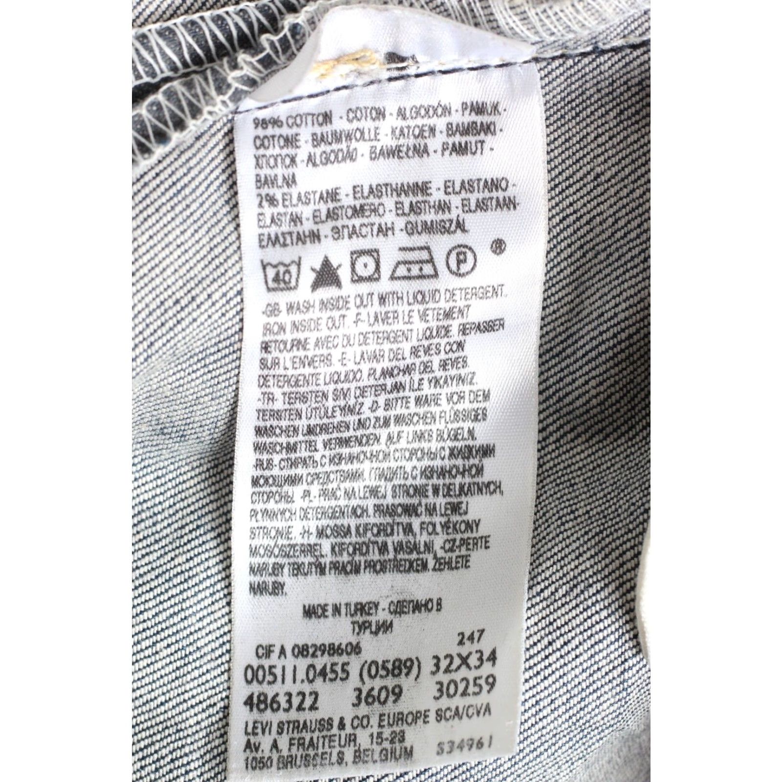 Levi's VINTAGE Levi’s 511 Jeans Men Slim Fit Blue 32/34 W32 L34 Distinctive Logo 5-Pocket Denim Stretch Straight Size US 32 / EU 48 - 8 Thumbnail