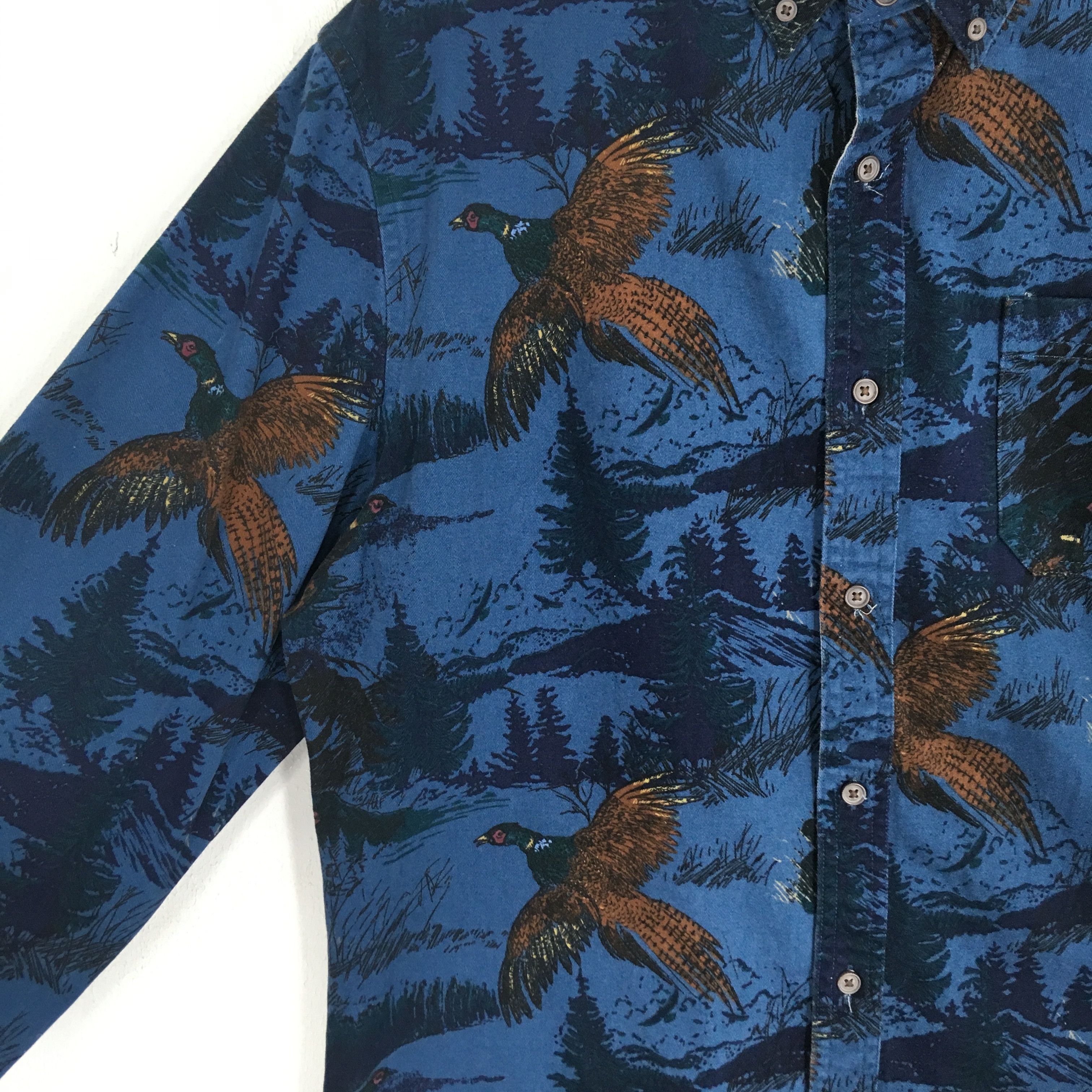 Croft & Barrow Vintage 90s Croft & Barrow Overprinted Pheasant Bird Shirt Size US M / EU 48-50 / 2 - 5 Thumbnail