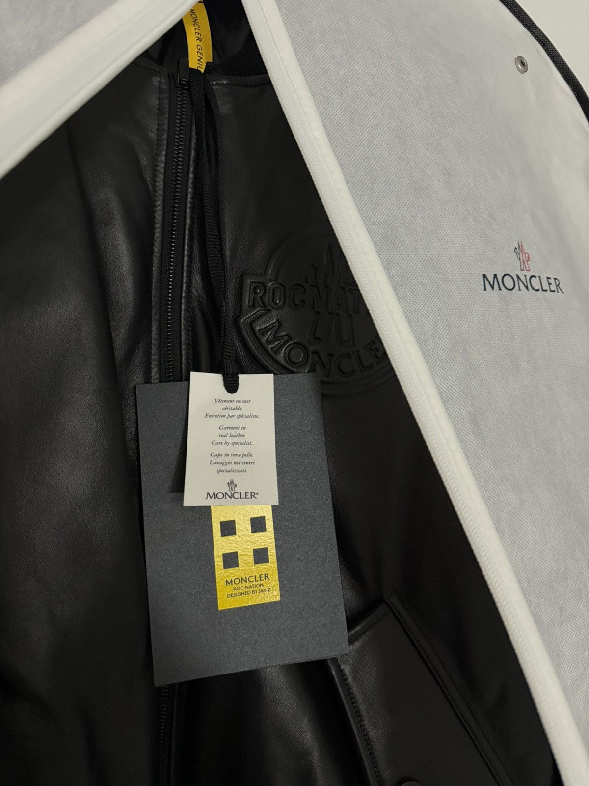 Moncler Genius NEW Moncler Genius Cassiopeia reverse bomber leather jacket Size US L / EU 52-54 / 3 - 12 Thumbnail