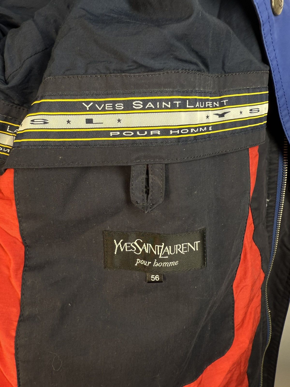 Yves Saint Laurent Autumn YSL Jacket Blue YSL Coat Zip Up Collar Vintage Size US L / EU 52-54 / 3 - 8 Thumbnail