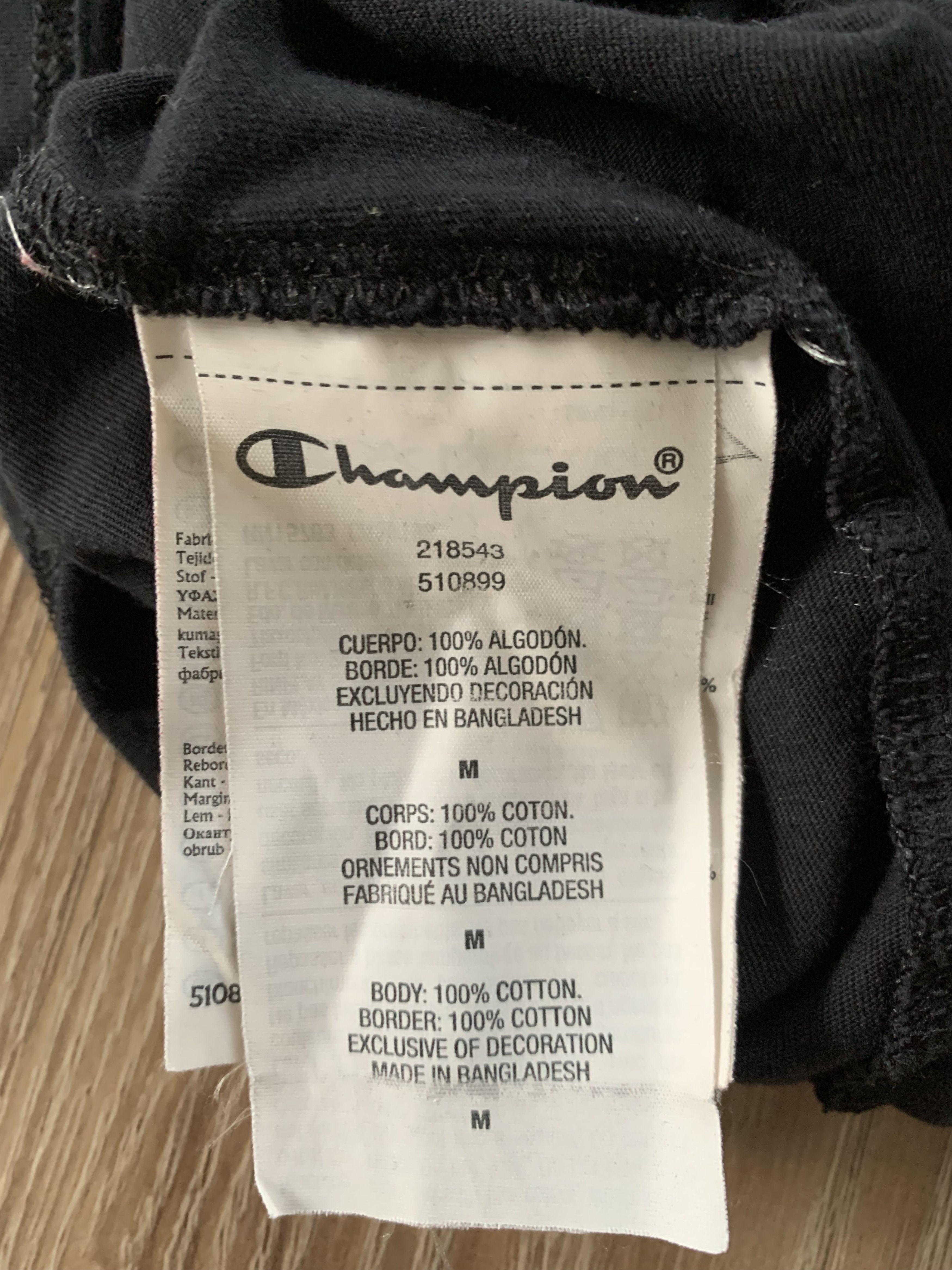 Champion Champion Cotton Black Basic Mini Logo T-Shirt Size US M / EU 48-50 / 2 - 7 Thumbnail