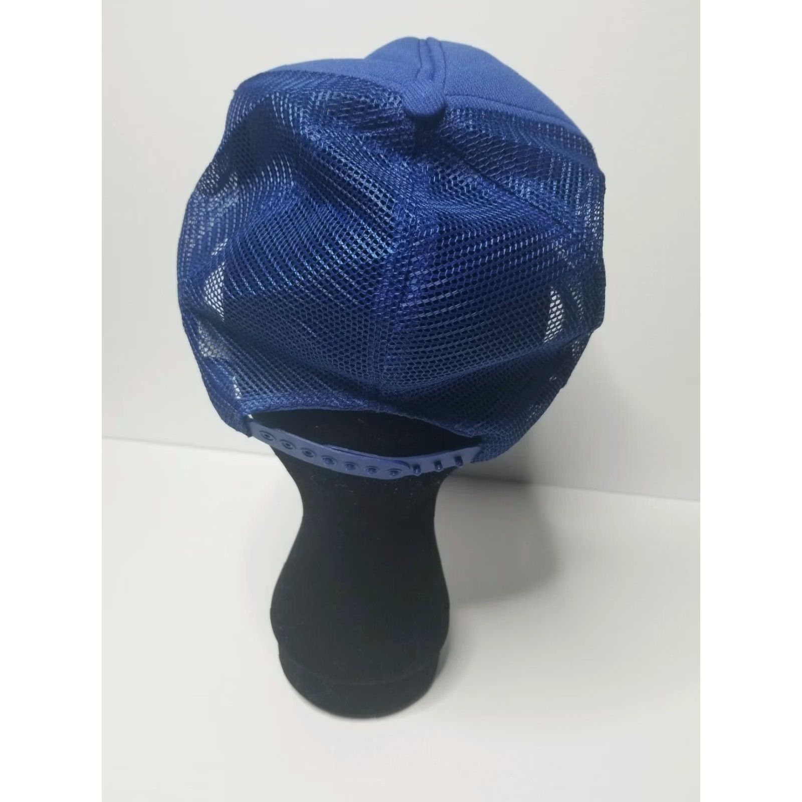 Vintage Vintage DeLong Houston Hat Baseball Trucker Cap Dad Hat Snapback Blue 90s Mens Adjustable Size ONE SIZE - 4 Thumbnail