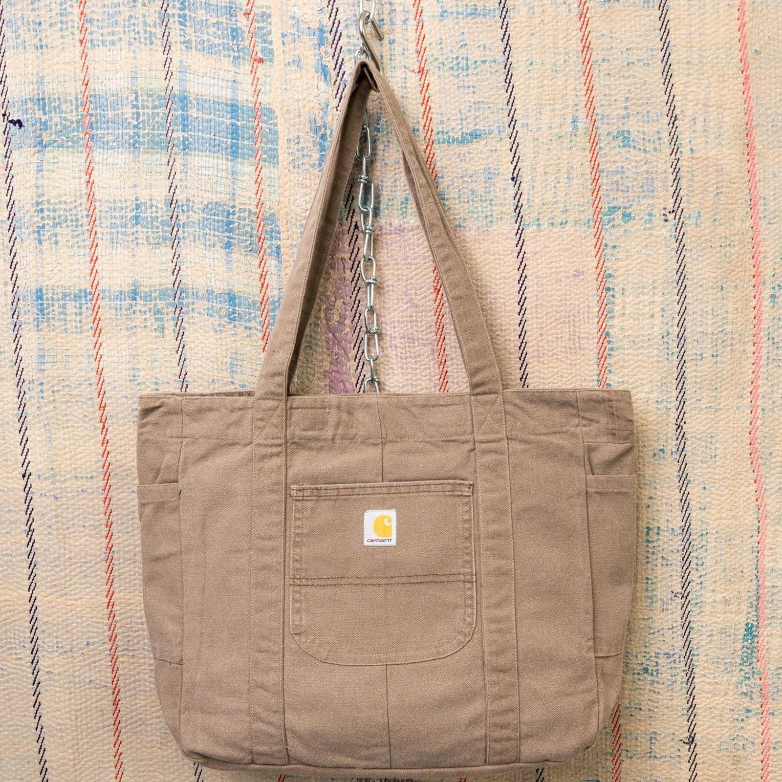Carhartt Brown upcycled carhartt tote bag Size ONE SIZE - 1 Thumbnail