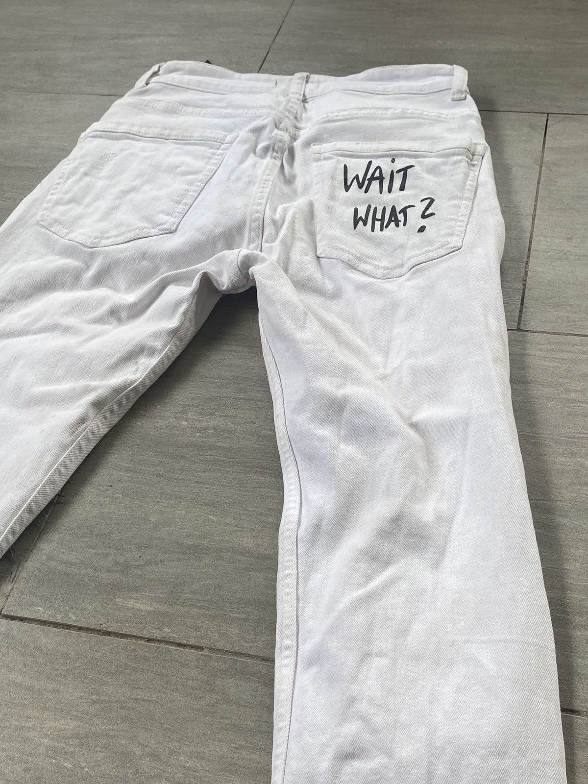 Zara 💥Zara Man Distressed Patch work and graffiti denim Pants Size 27" / US 4 / IT 40 - 9 Thumbnail