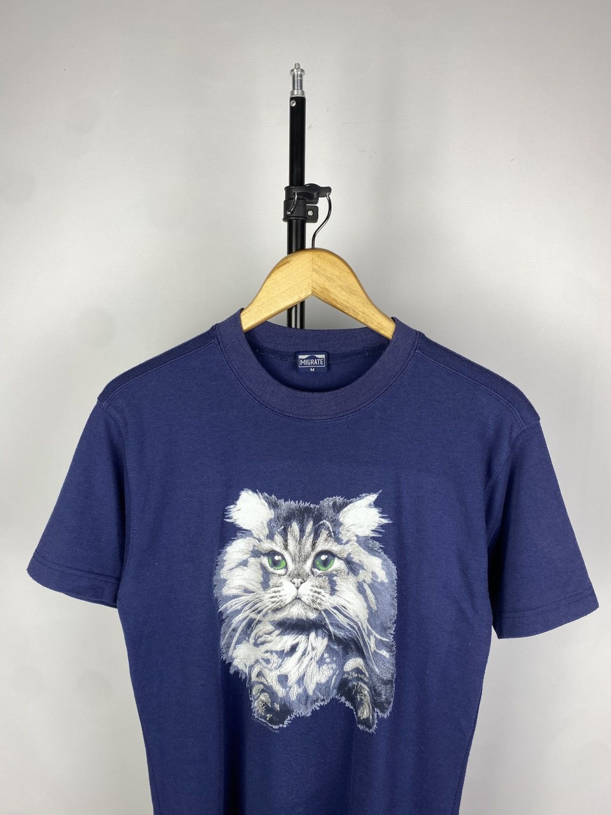Band Tees × Vintage Crazy 🔥 Vintage 1992 ART Animal Cat Big Logo Graphic T-Shirt Size US M / EU 48-50 / 2 - 2 Thumbnail