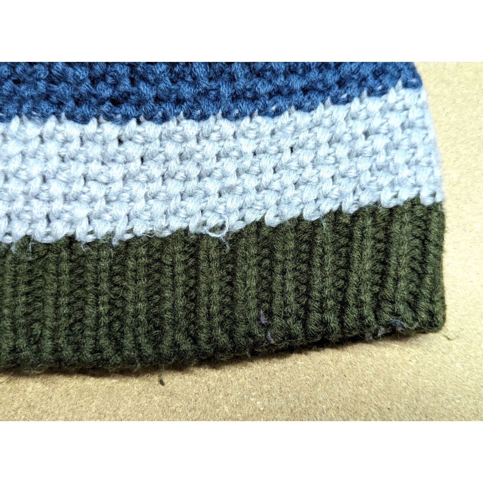 Vintage MAN Truckwear Edition Beanie Hat One Size Striped Pom Pom Lined Knitted Size ONE SIZE - 6 Thumbnail
