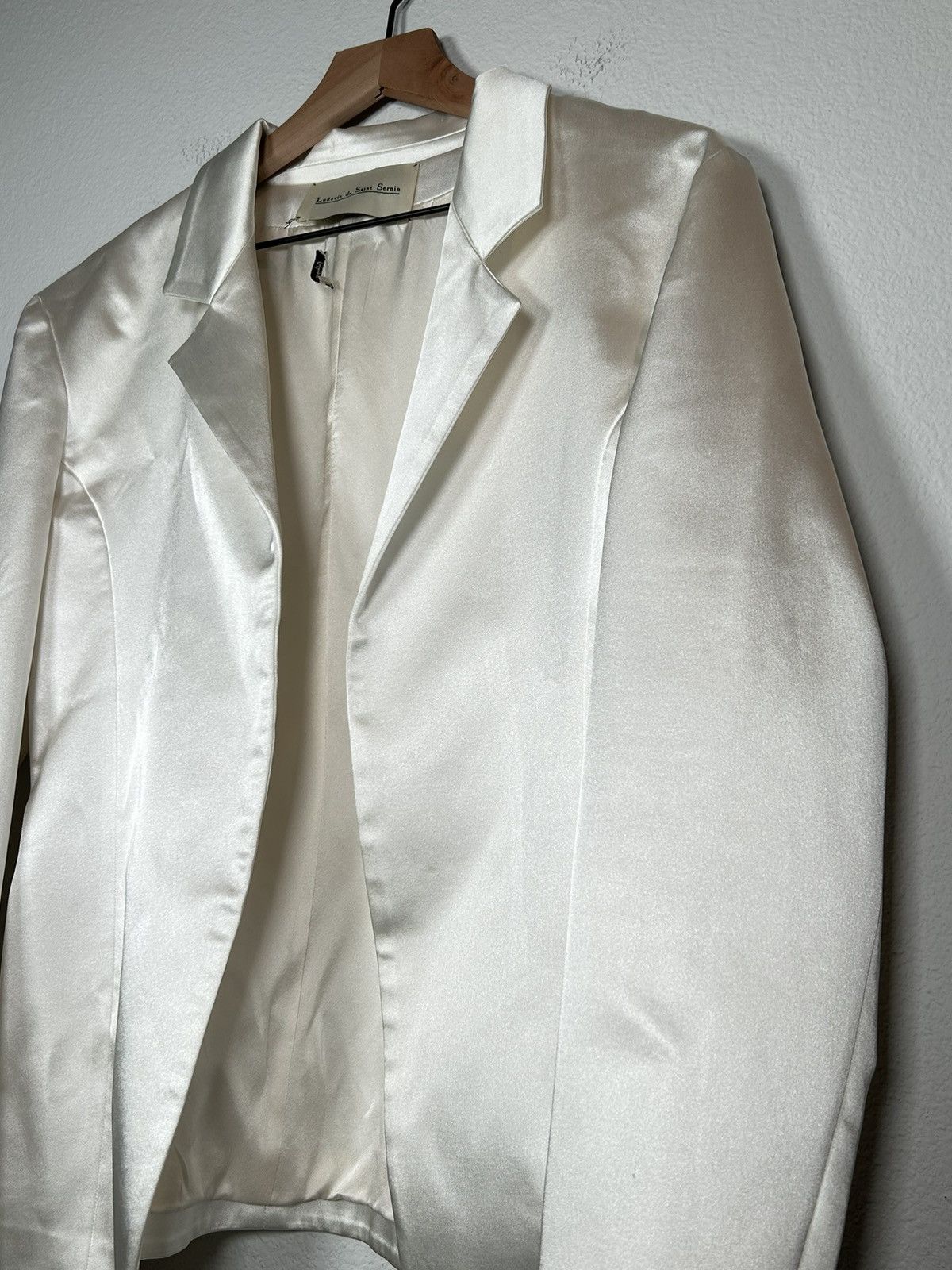 Ludovic De Saint Sernin MSRP:$1.7k Satin Open Front Blazer Size US M / EU 48-50 / 2 - 2 Thumbnail