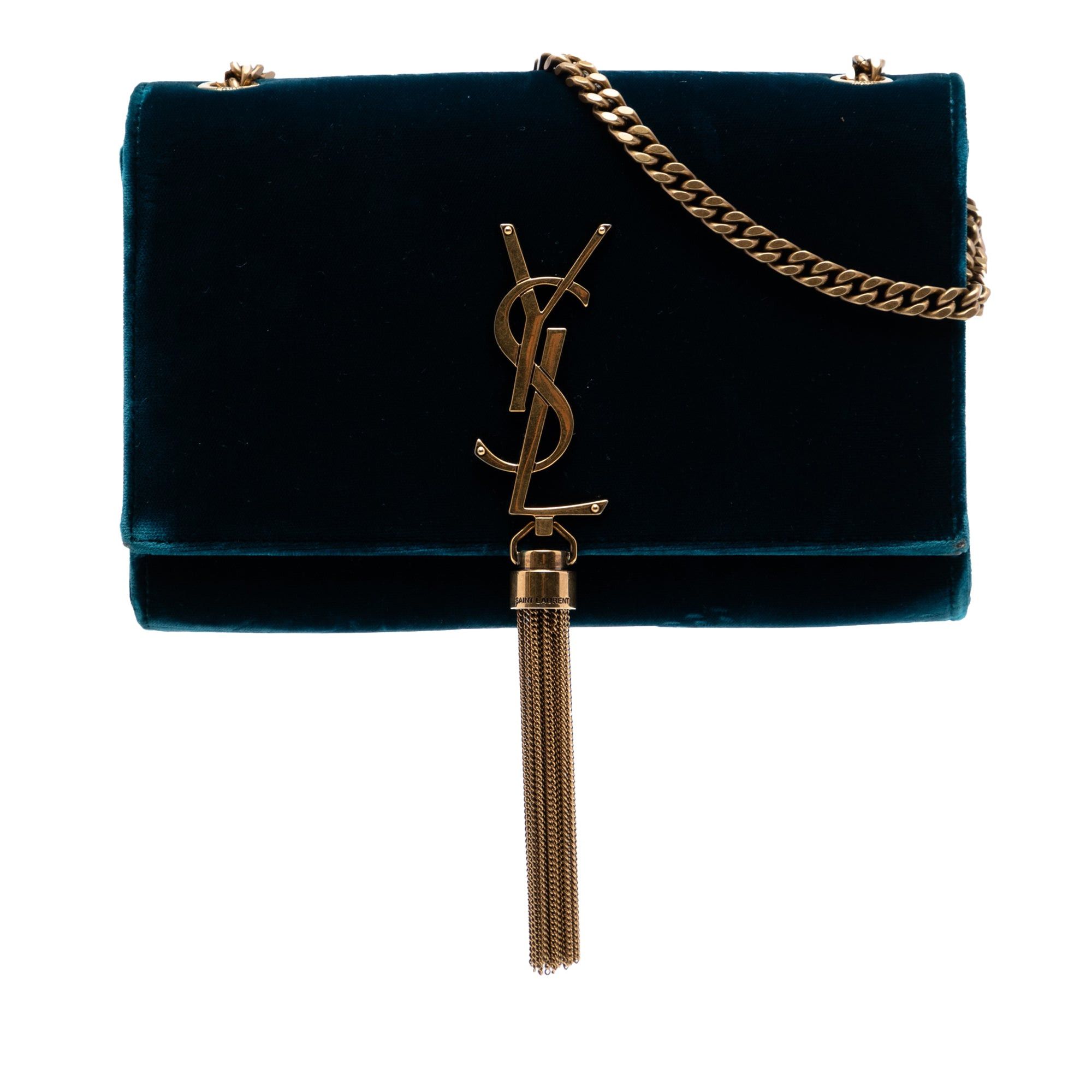 Saint Laurent Paris Small Velvet Monogram Kate Tassel Crossbody Size ONE SIZE - 1 Thumbnail