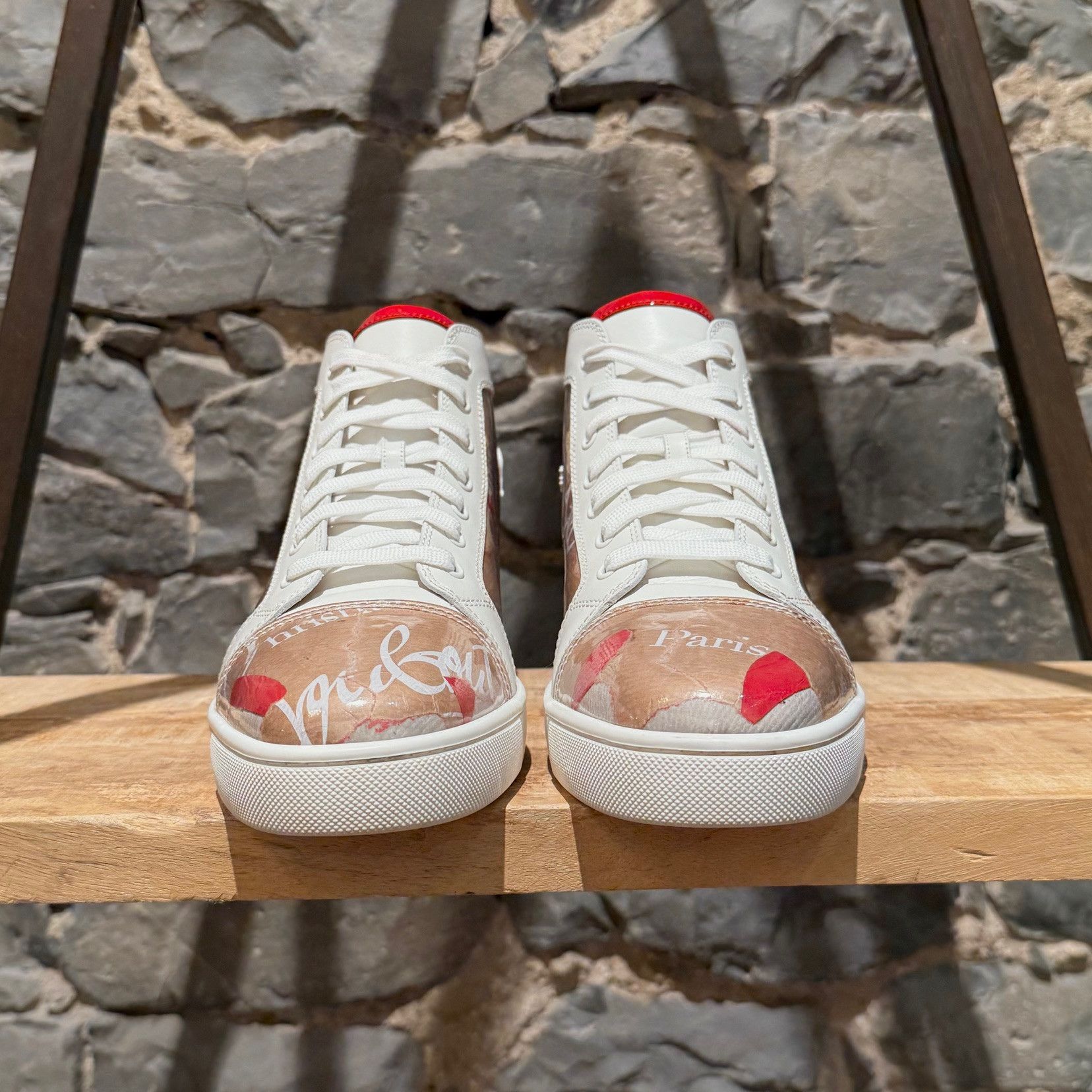 Christian Louboutin Christian Louboutin Louis Loubi Kraft PVC High-top Sneakers Size US 10.5 / EU 43-44 - 3 Thumbnail