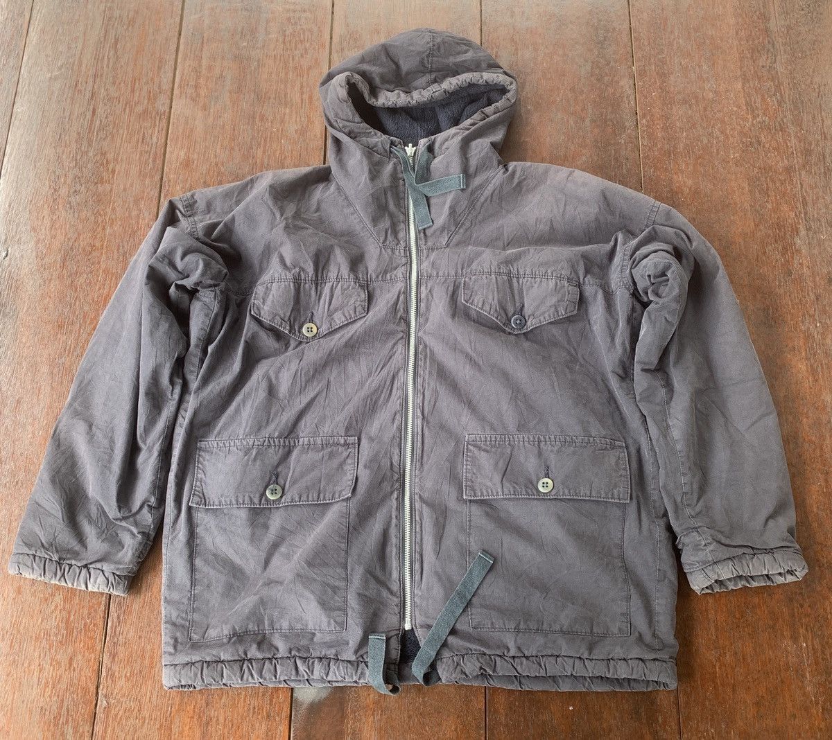 45rpm × Japanese Brand × Vintage 90s Reversible 45rpm Japan hoodie jacket Size US L / EU 52-54 / 3 - 1 Thumbnail