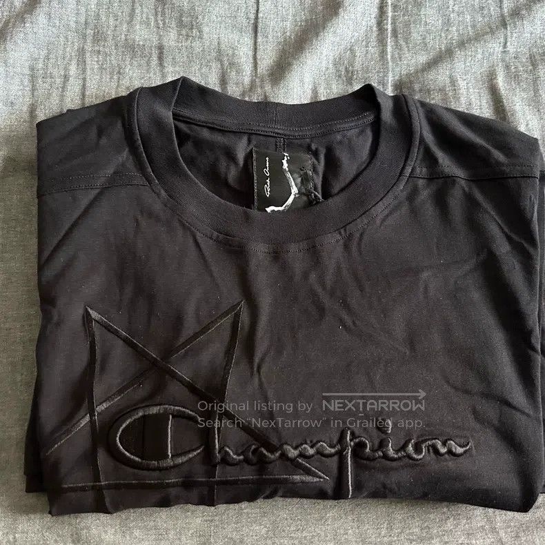 Rick Owens RICK OWENS Black pure cotton round-neck loose T-shirt Size US L / EU 52-54 / 3 - 2 Thumbnail