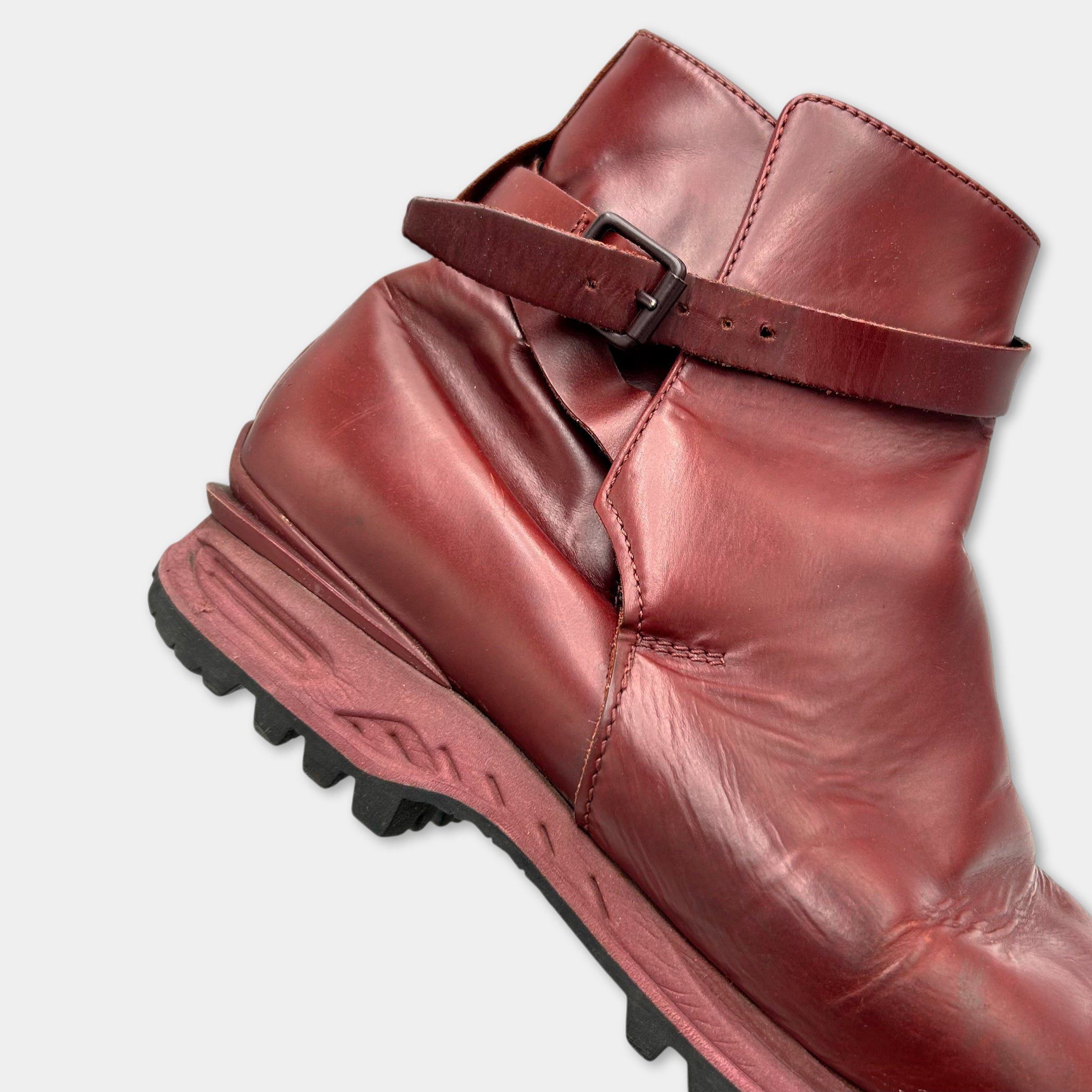 Acne Studios Acne Studios Track Oxblood Leather Boots Size US 8 / EU 41 - 5 Thumbnail