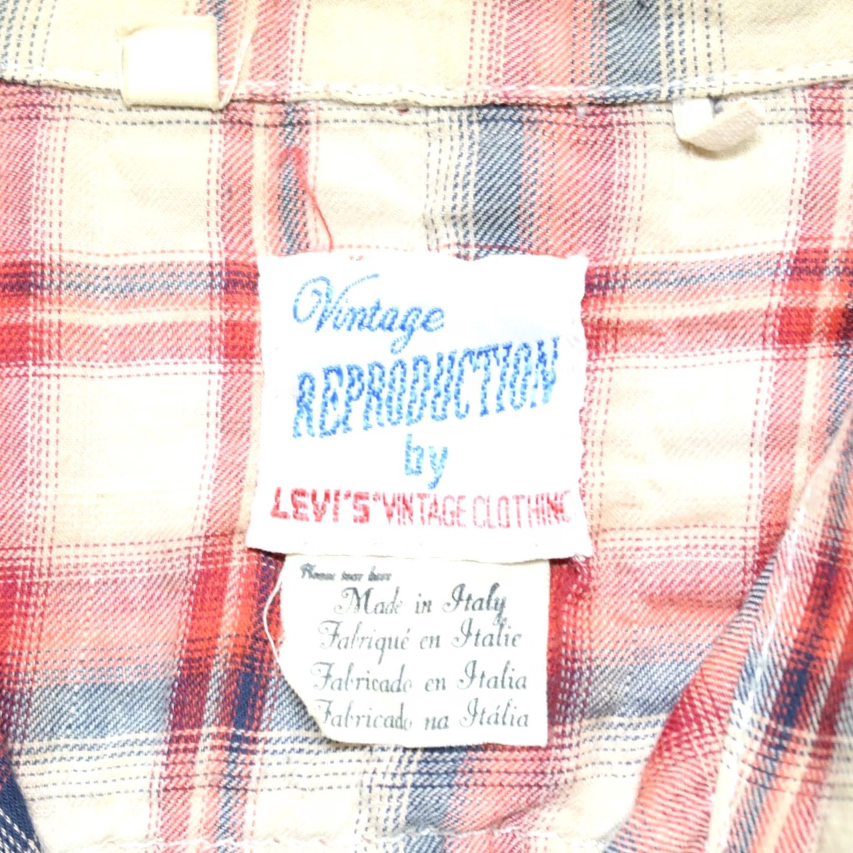 Levi's Levis Vintage Clothing Saw Tooth Plaid Western Shirt S Red Mens XS? Size US S / EU 44-46 / 1 - 2 Thumbnail