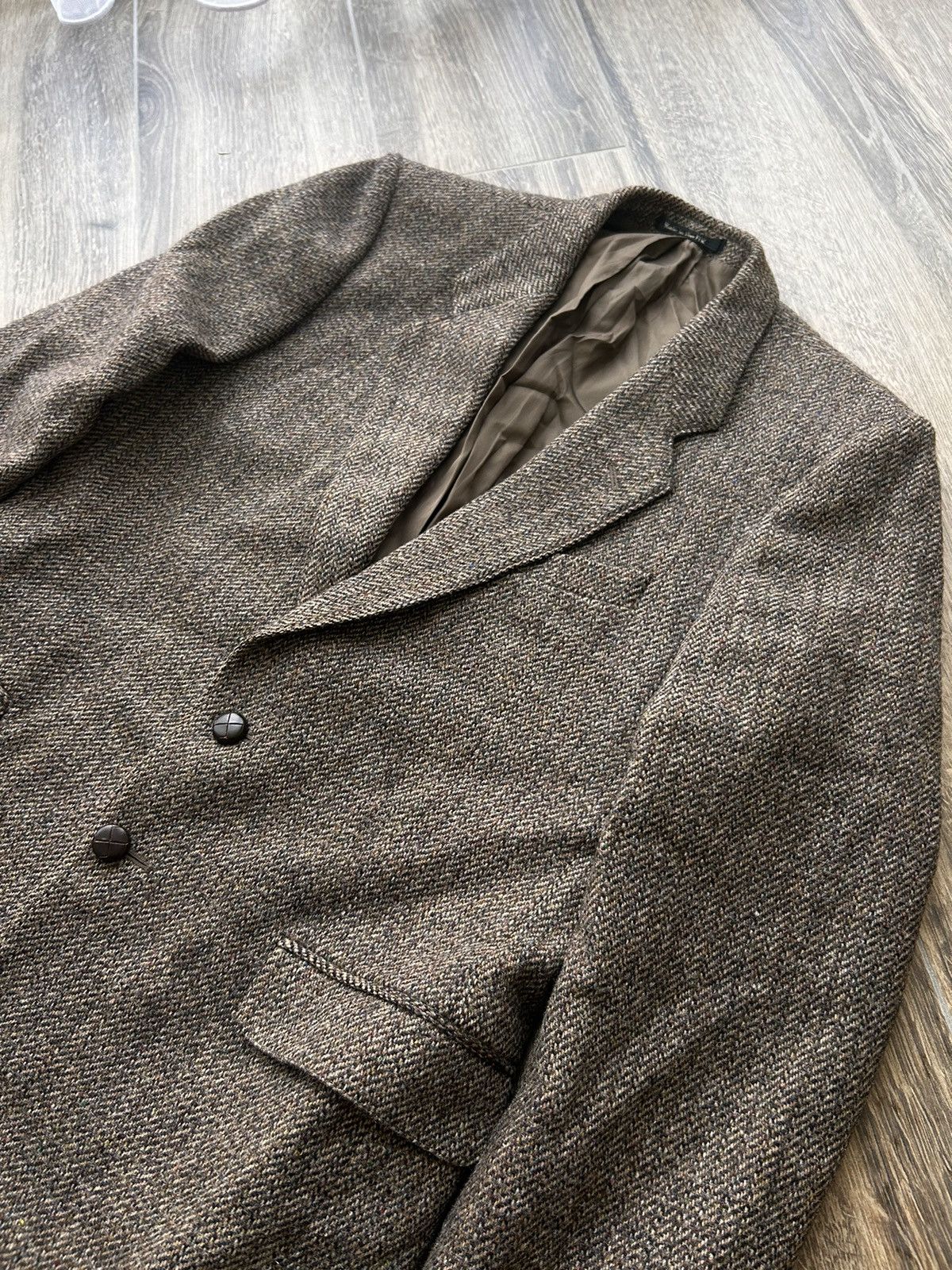Designer × Harris Tweed × Japanese Brand Harris Tweed Made in U.K wool suits mens Size 40R - 3 Thumbnail