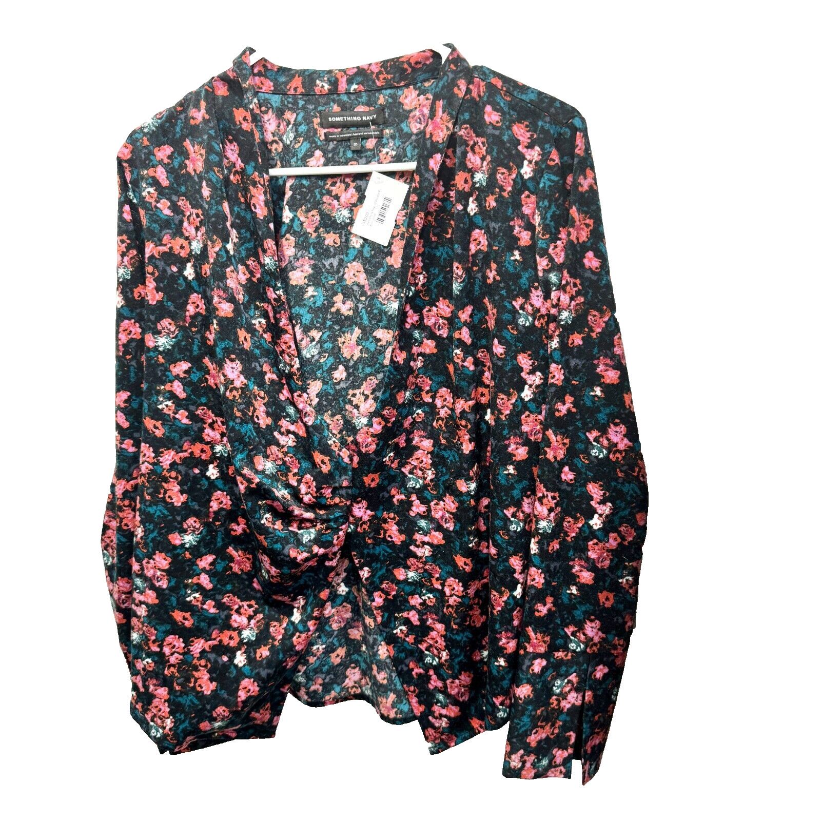 Other Something Floral Long Sleeve Wrap Front Blouse Size Medium Size M / US 6-8 / IT 42-44 - 2 Thumbnail