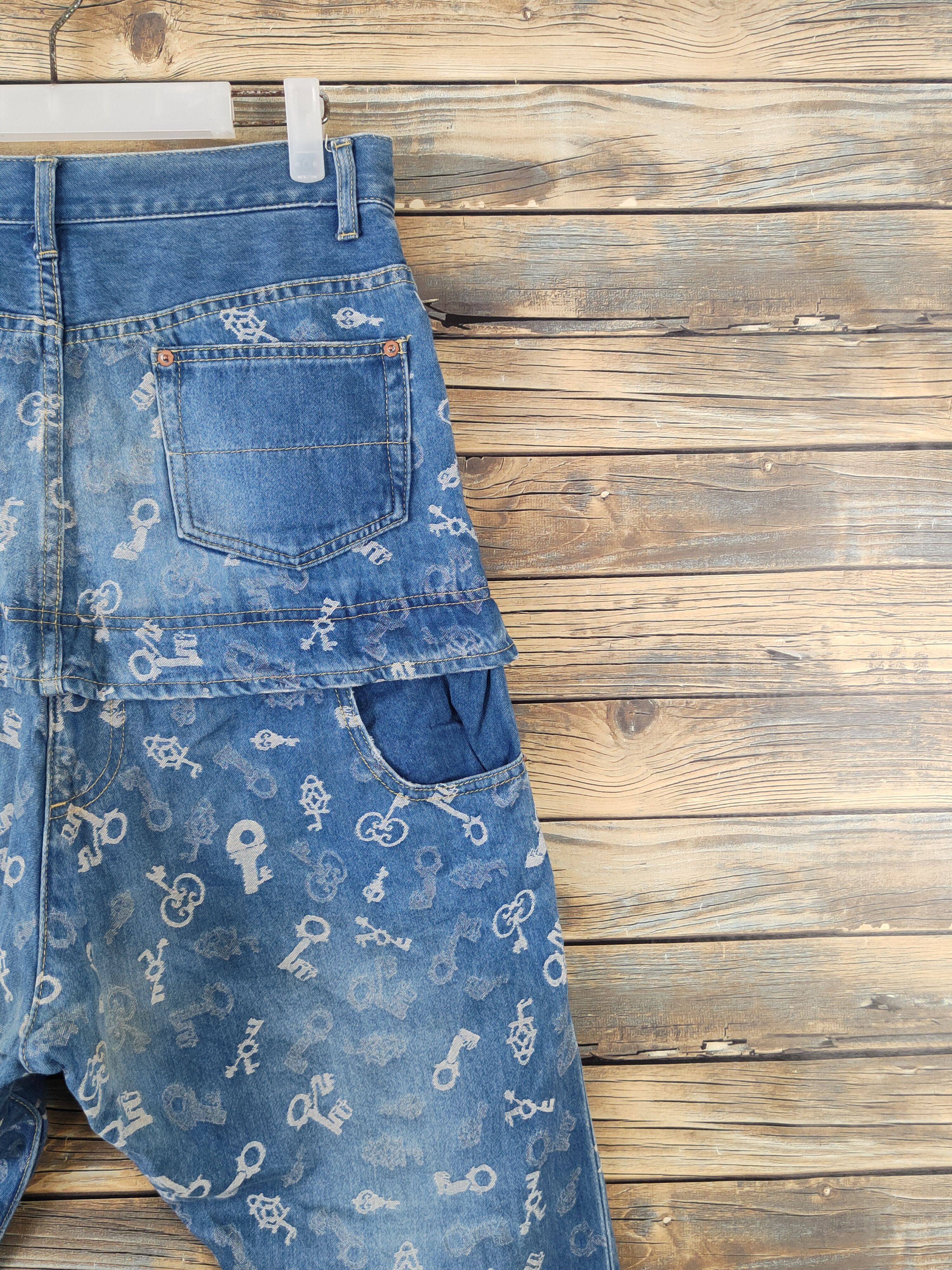 Frapbois DL Frapbois skull vintage Blue Ripped denim Jeans #W1872 Size US 30 / EU 46 - 10 Thumbnail
