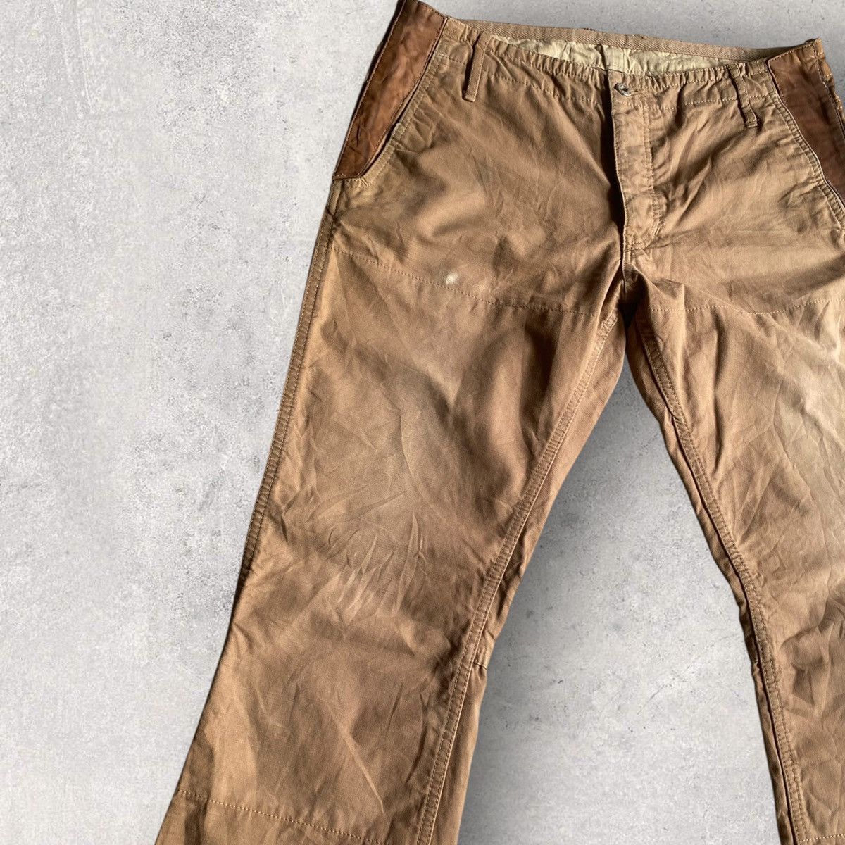 Isamu Katayama Backlash Lizard Patch Bootcut Pants Size US 34 / EU 50 - 9 Thumbnail