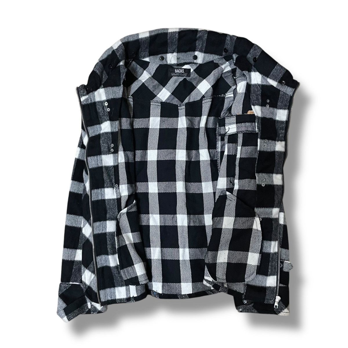 Le Grande Bleu (L.G.B.) 🇯🇵 BACKS BUCKLE FULL ZIP CHECKERED PUNK AVANT GARDE JACKET Size US M / EU 48-50 / 2 - 3 Thumbnail