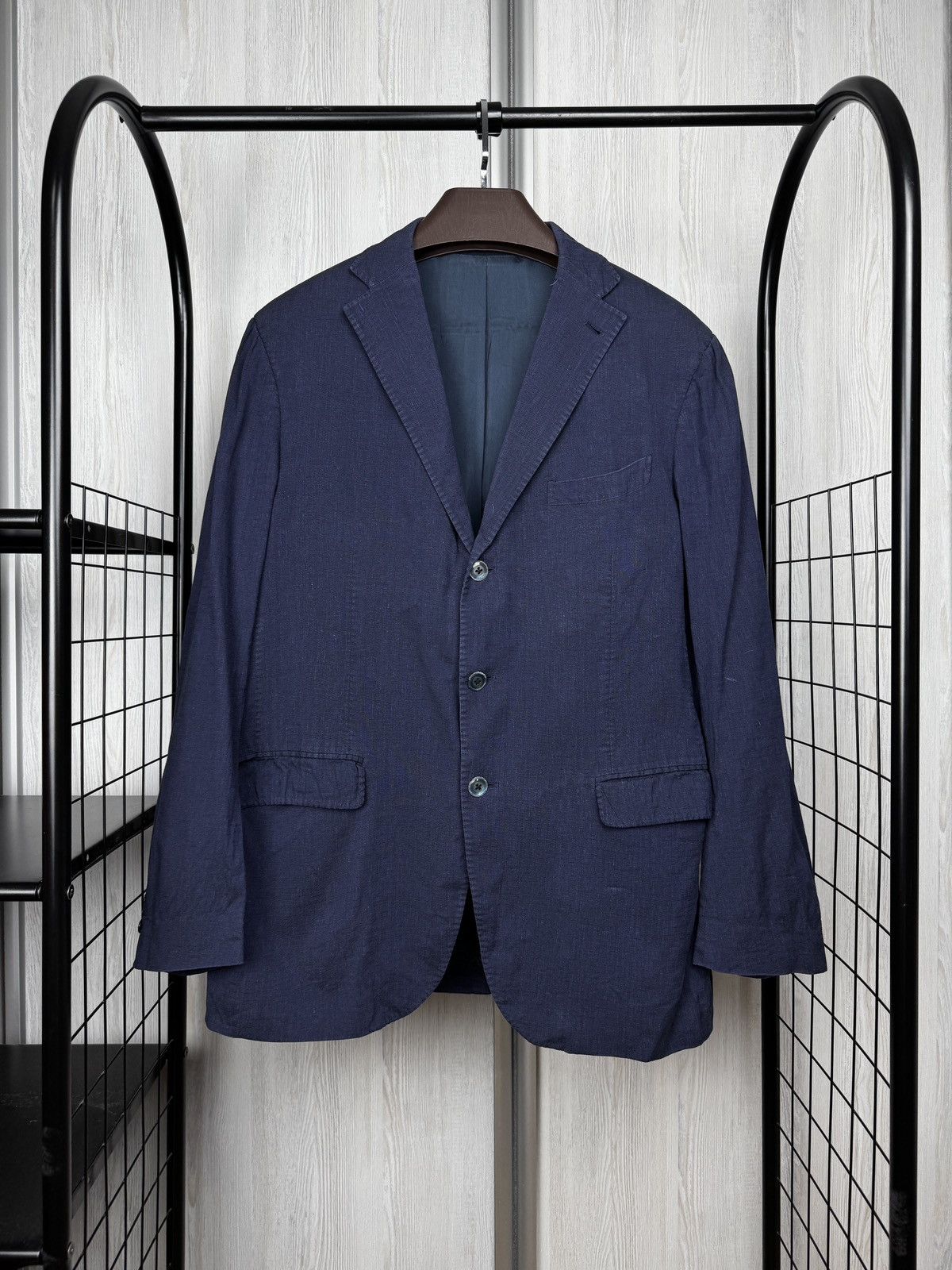 Cantarelli Cantarelli linen cot absolute light navy blue jacket blazer Size 42R - 1 Thumbnail