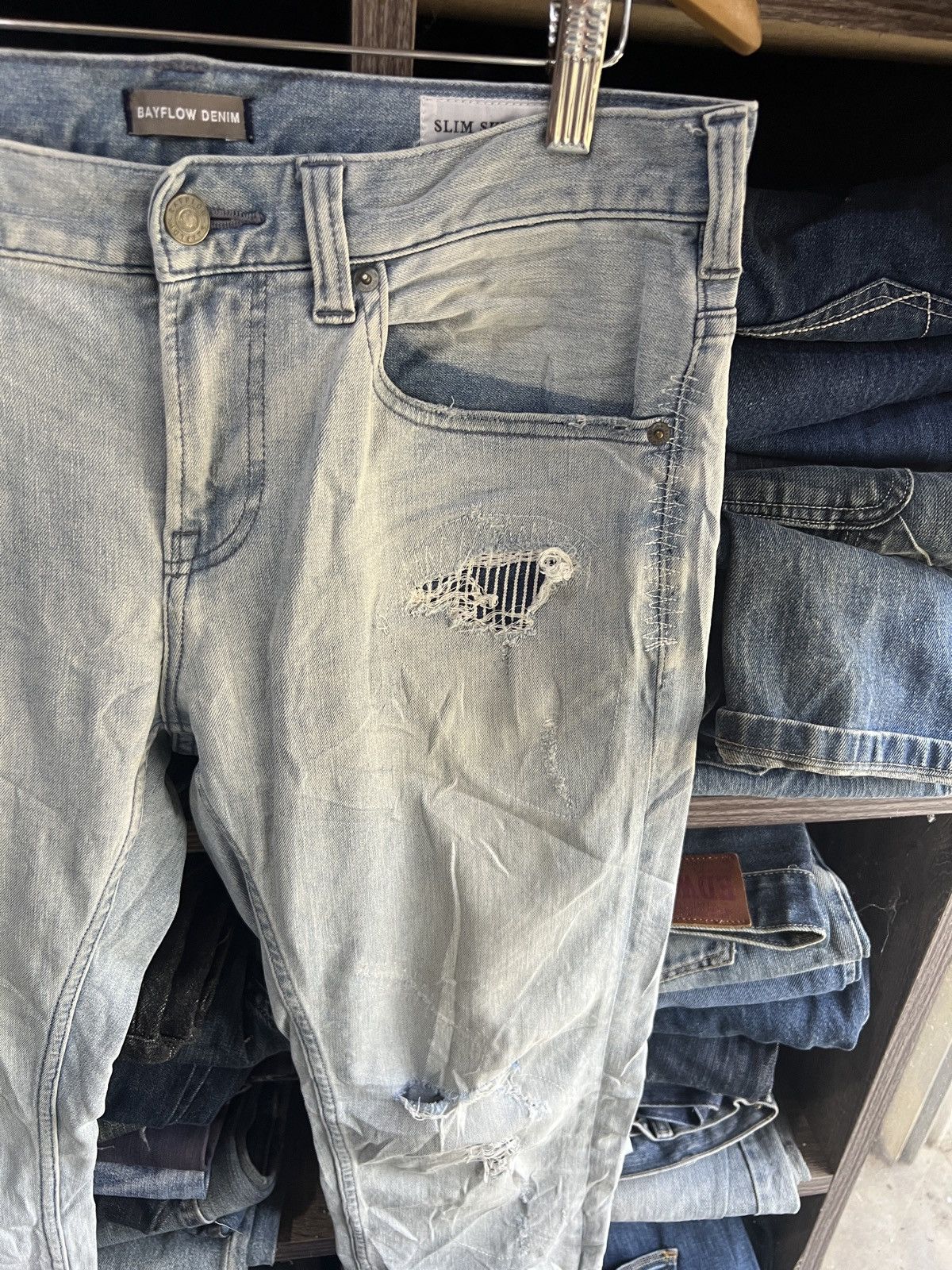 Japanese Brand 🔥Bayflow Denim Slim Skinny Distressed Denim Size US 33 - 7 Thumbnail