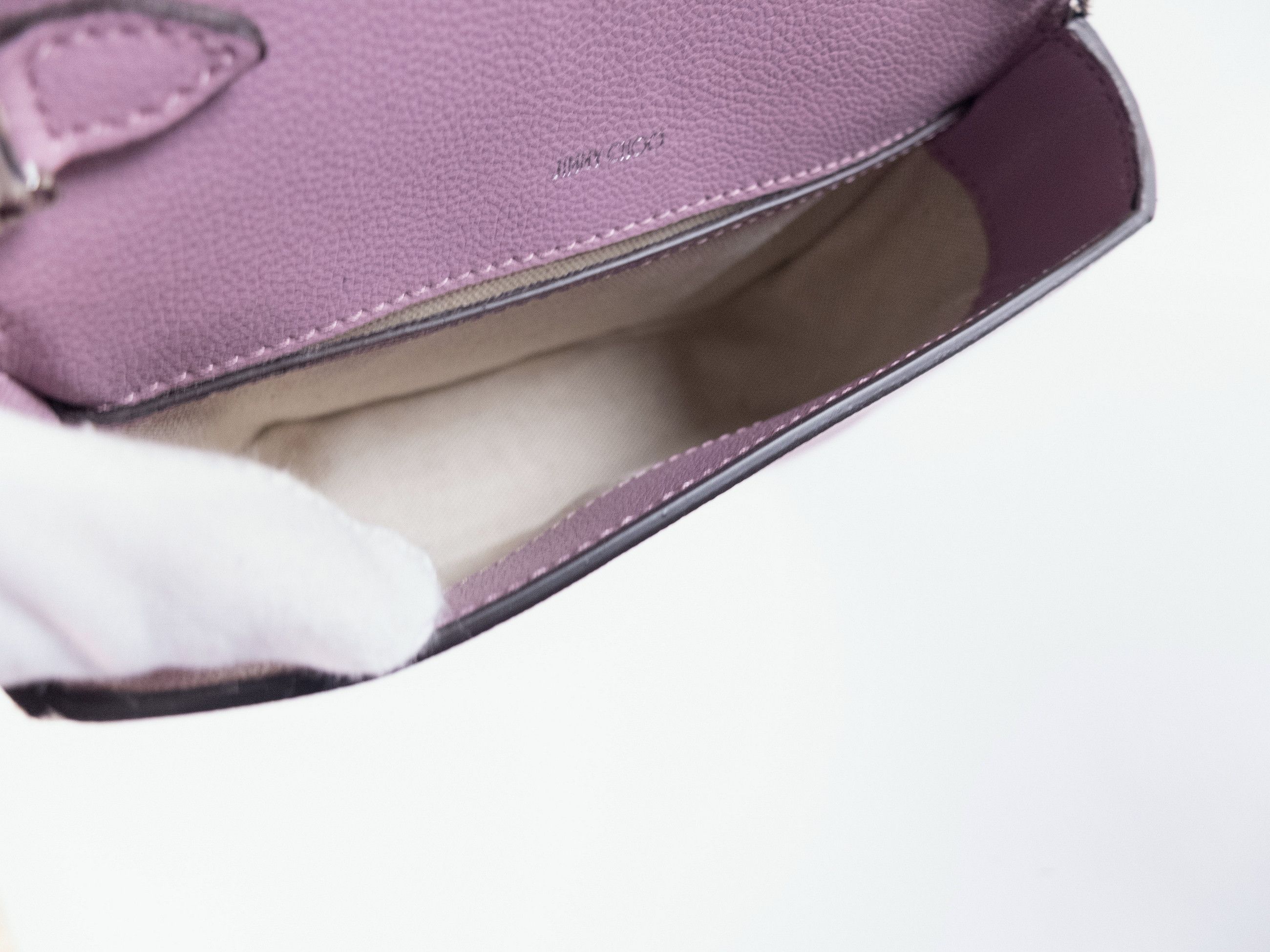 Jimmy Choo JIMMY CHOO Cheri pink purple small crossbody chain strap bag Size ONE SIZE - 11 Thumbnail