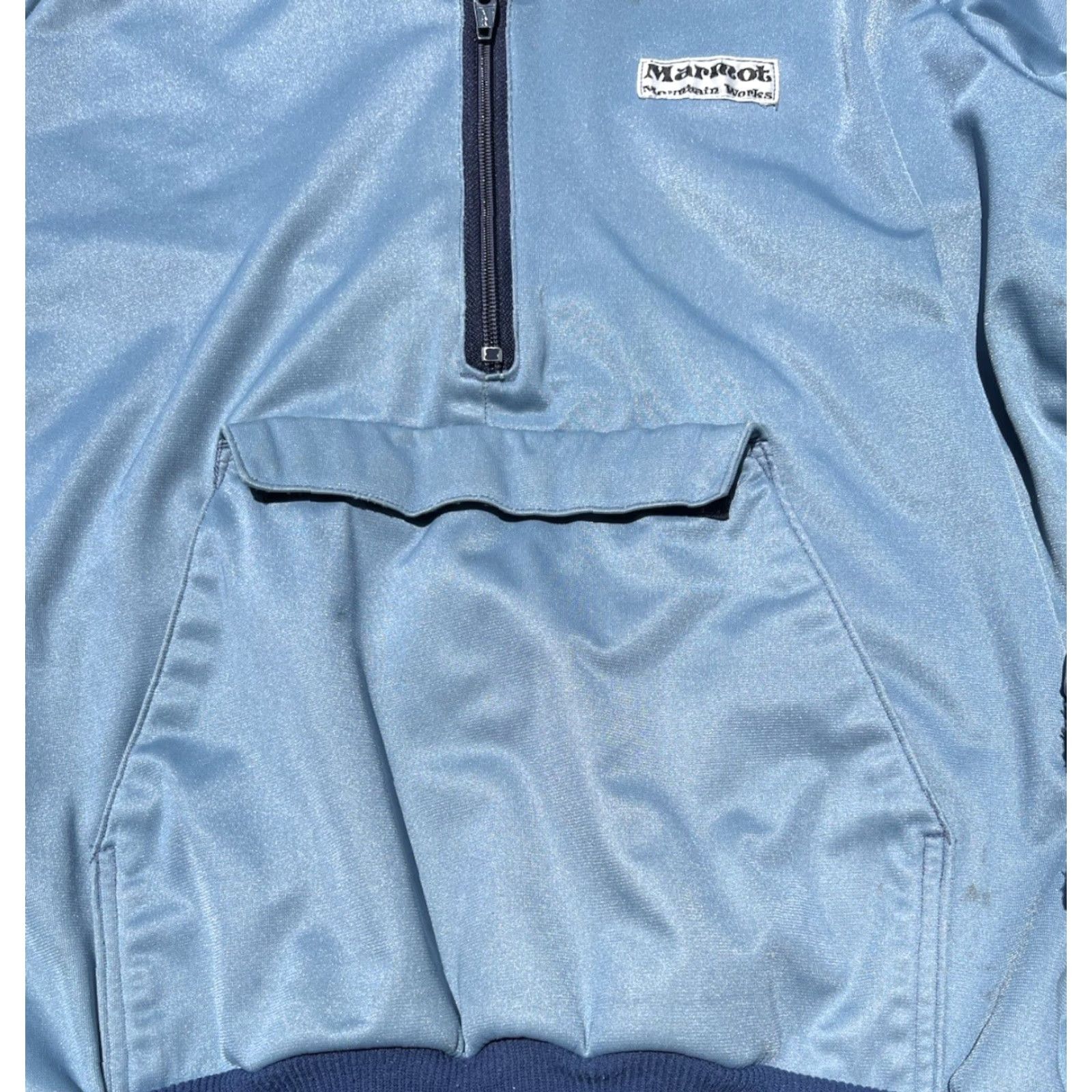Marmot Marmot Jacket Blue Solid S Anorak 70s 80s Vintage Men’s Outdoor Hiking Clim/Subtle Logo Shirt? Size US S / EU 44-46 / 1 - 5 Thumbnail