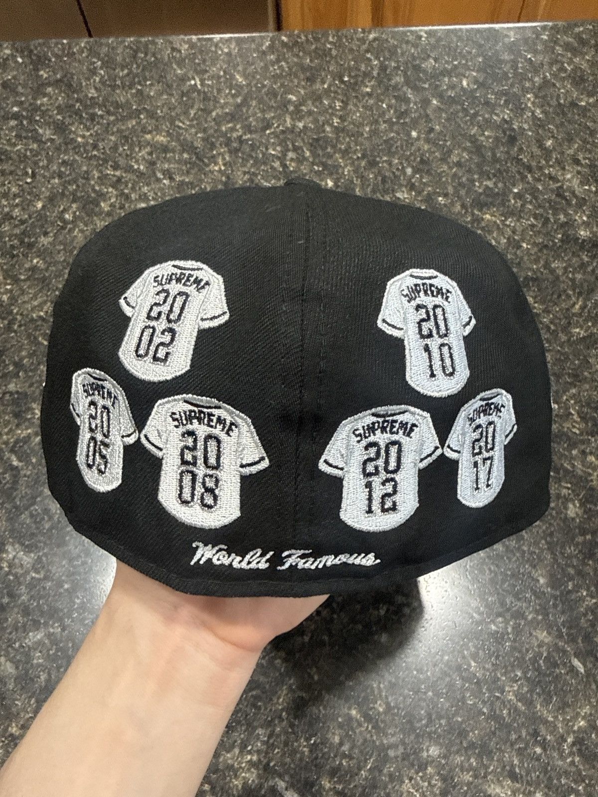 MLB × New Era × Supreme Supreme Jerseys Box Logo New Era Fitted Hat Size ONE SIZE - 6 Thumbnail