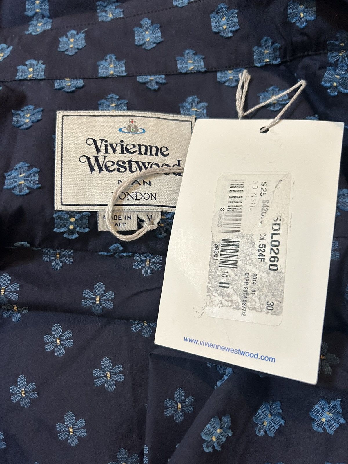 Vivienne Westwood NWT! Tufted Floral Print Logo Button Up Size US M / EU 48-50 / 2 - 5 Thumbnail