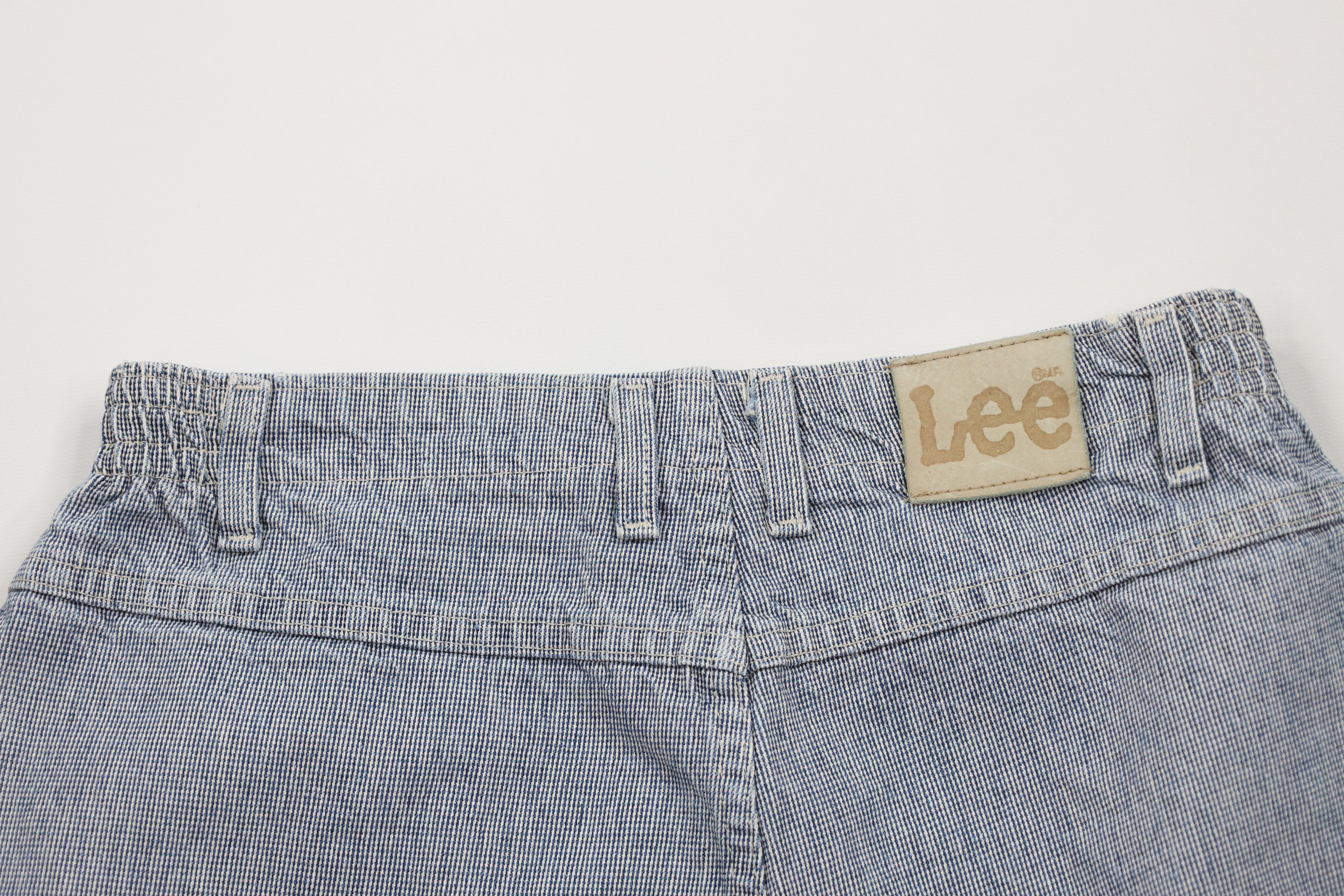 Lee × Vintage Vintage 90s Lee Striped Denim Jean Shorts Jorts USA Size 34" / US 12 / IT 48 - 12 Thumbnail