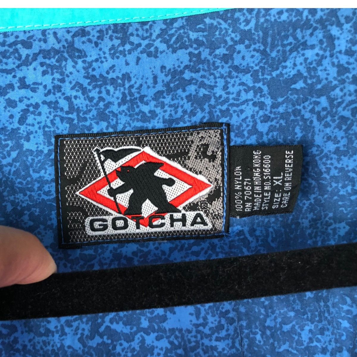 Gotcha GOTCHA Blue Nylon Pullover Windbreaker 80s/90s Surf Skate Size US XL / EU 56 / 4 - 3 Thumbnail