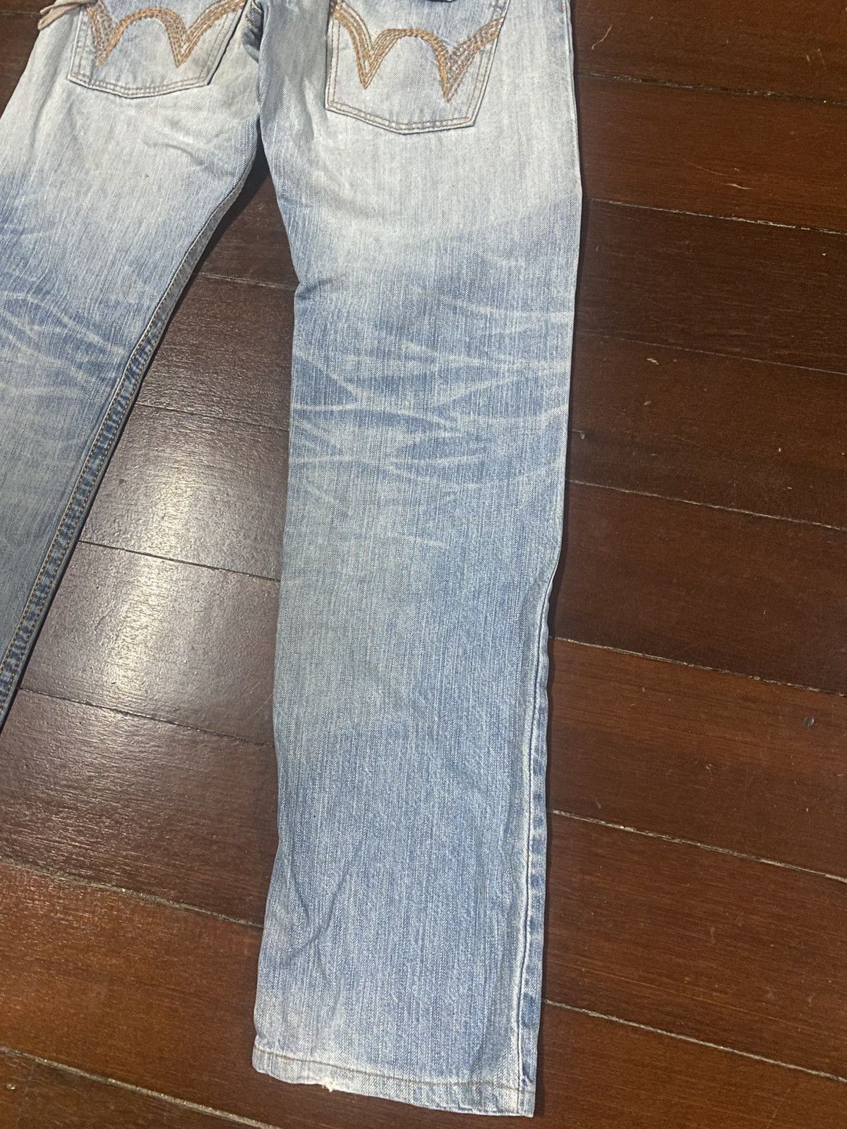 Edwin Thrashed Dirty Mud Edwin Exclusive Vintage Baggy Jeans🇯🇵 Size US 28 / EU 44 - 11 Thumbnail