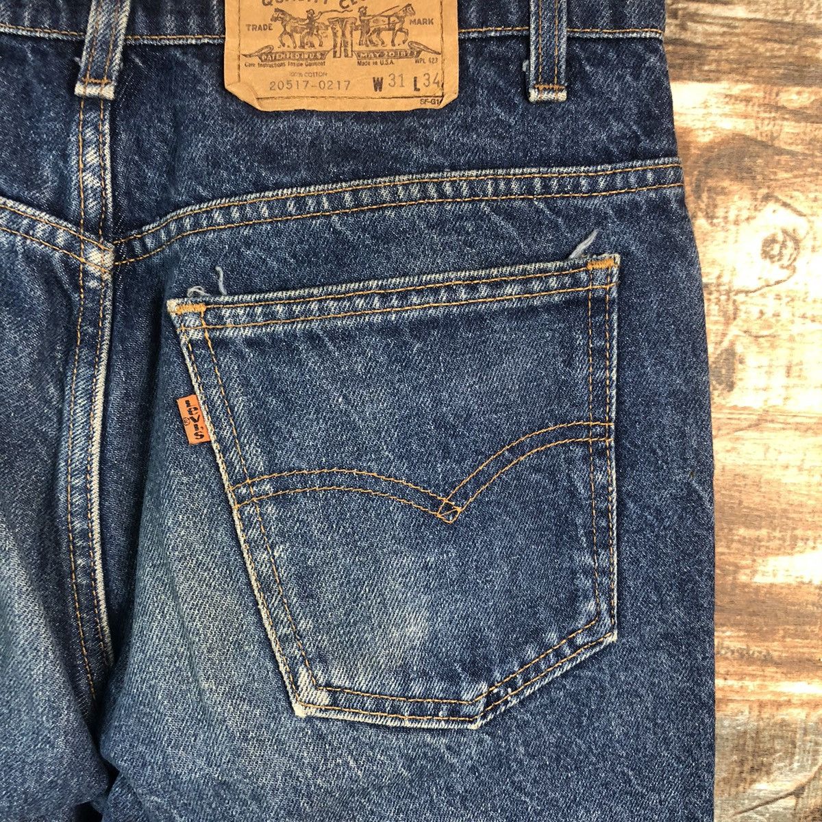 Levi's DL 80' Levis orange tag vintage Denim jeans Pants #A2575 Size US 31 - 18 Thumbnail