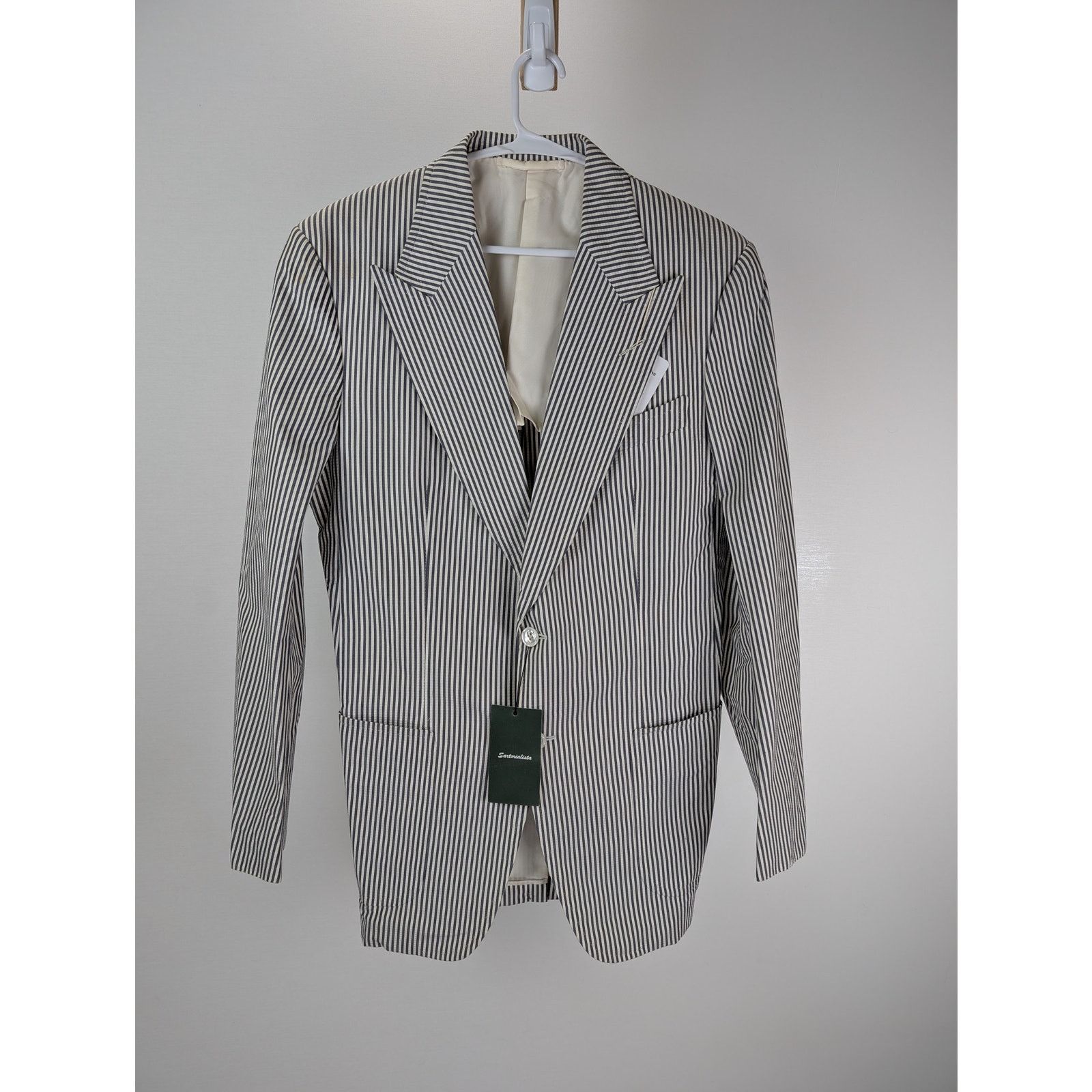 Tom Ford o1rshd1 CC20 Vestes Blousons Blazer Jacket in Blue/White Size US M / EU 48-50 / 2 - 2 Thumbnail