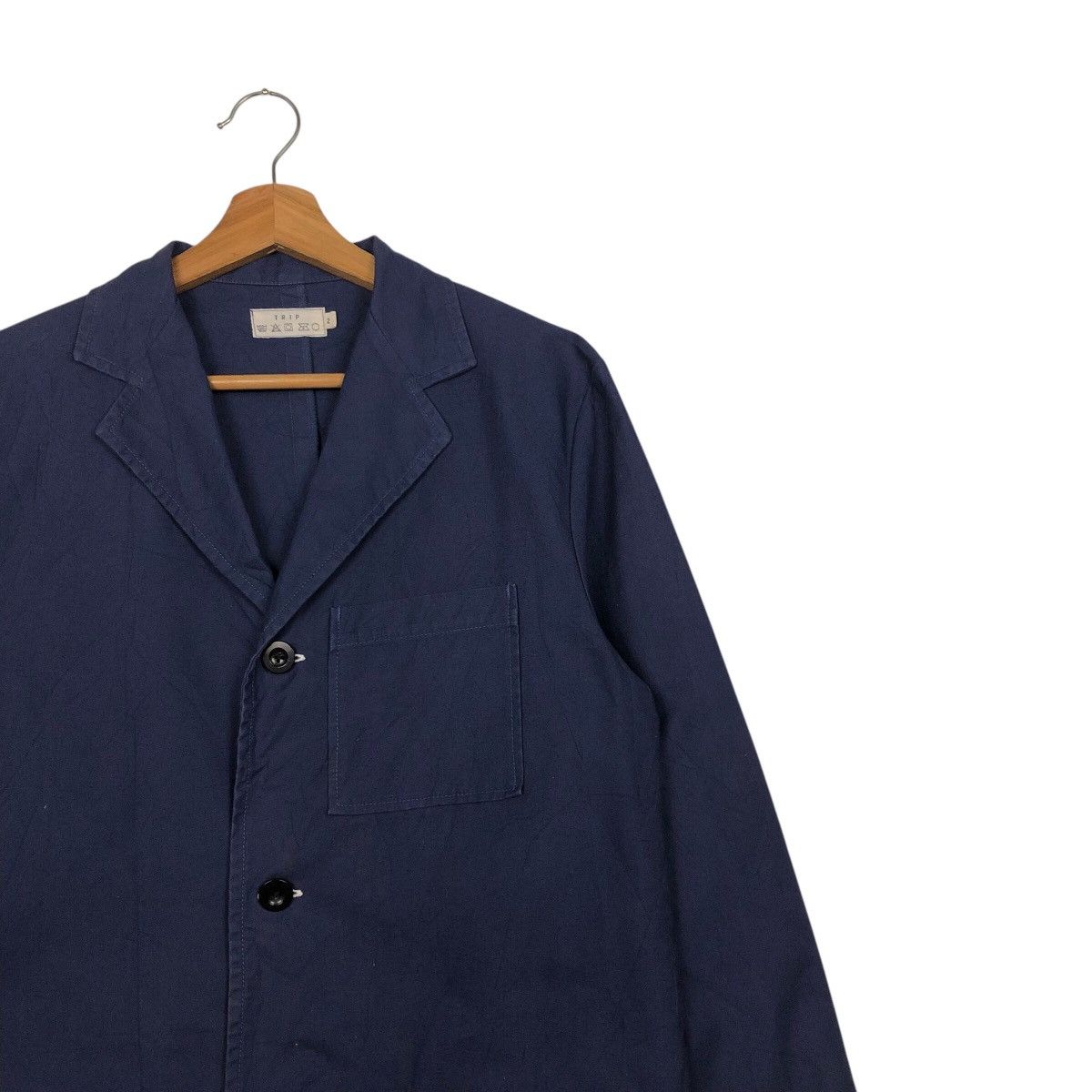 Issey Miyake 📌Vintage Chore Work Blue Jacket Trip Japan Fabric Size US M / EU 48-50 / 2 - 7 Thumbnail