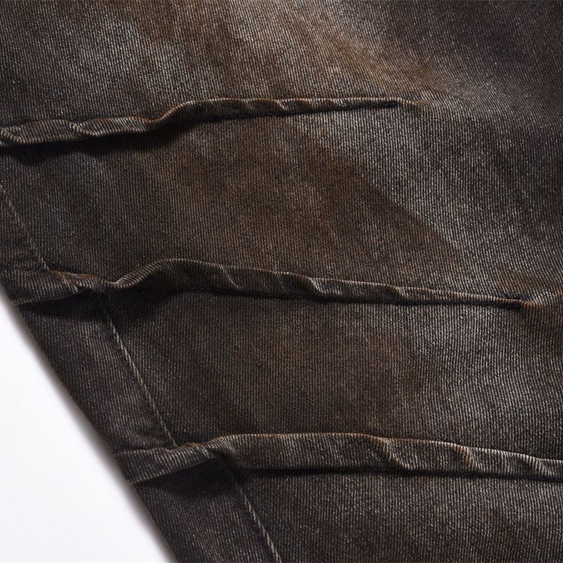 Japanese Brand × Vintage Rusty Worn Out Wrinkles Straight Loose Jeans Size US 34 / EU 50 - 7 Thumbnail