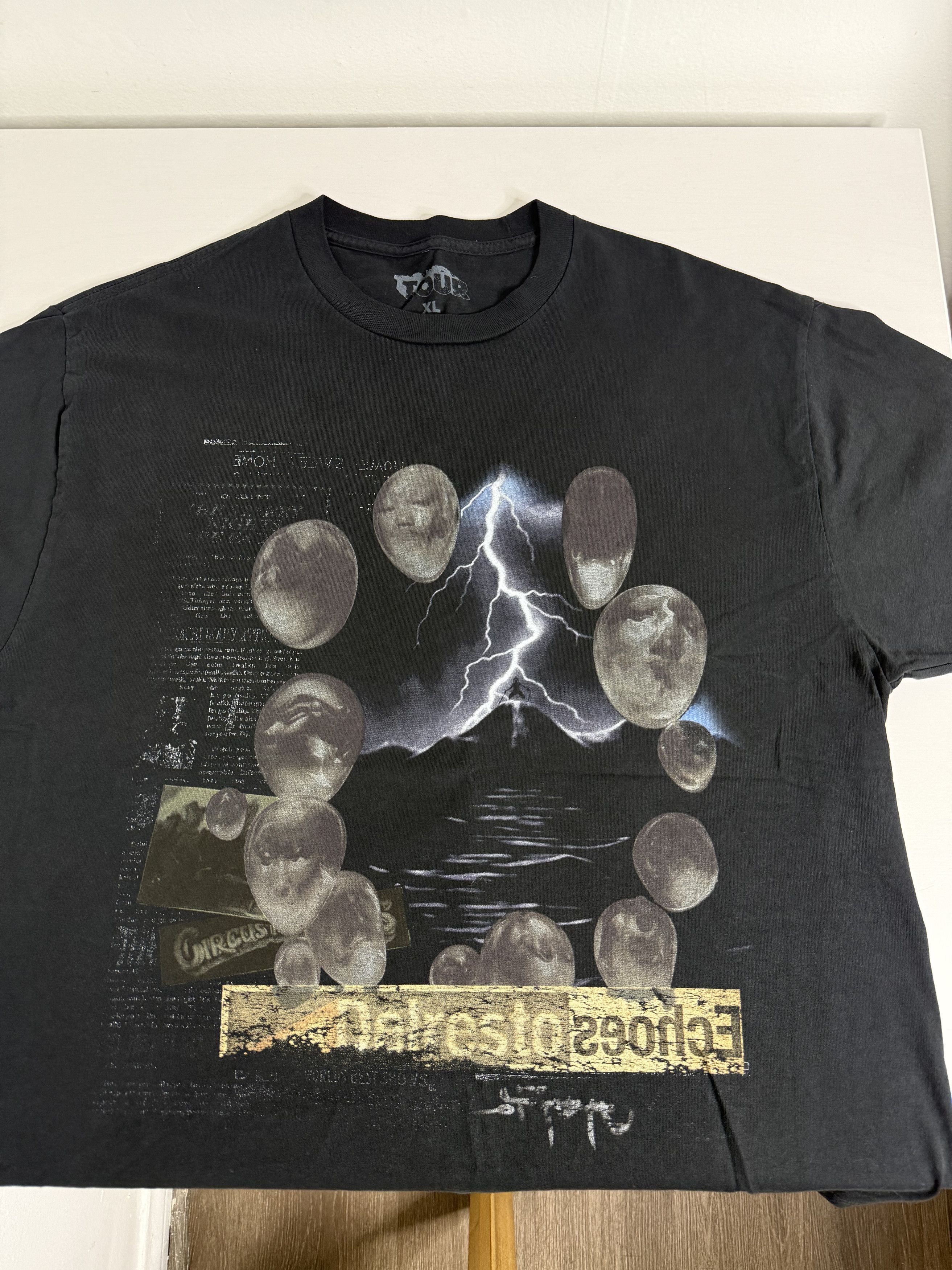Travis Scott Travis Scott Utopia Echoes Tee "Black" Size US XL / EU 56 / 4 - 3 Thumbnail