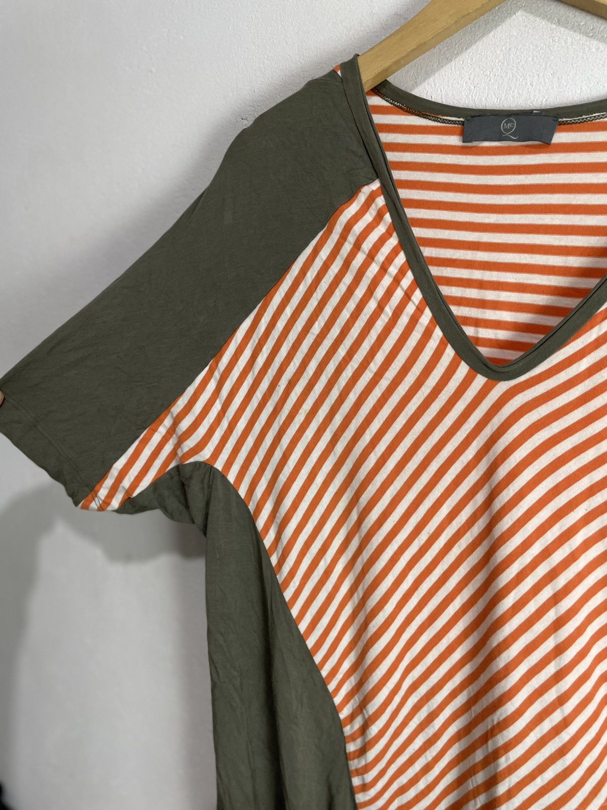 Alexander McQueen Two tone Wrinkled Striped Tshirt Size S / US 4 / IT 40 - 3 Thumbnail