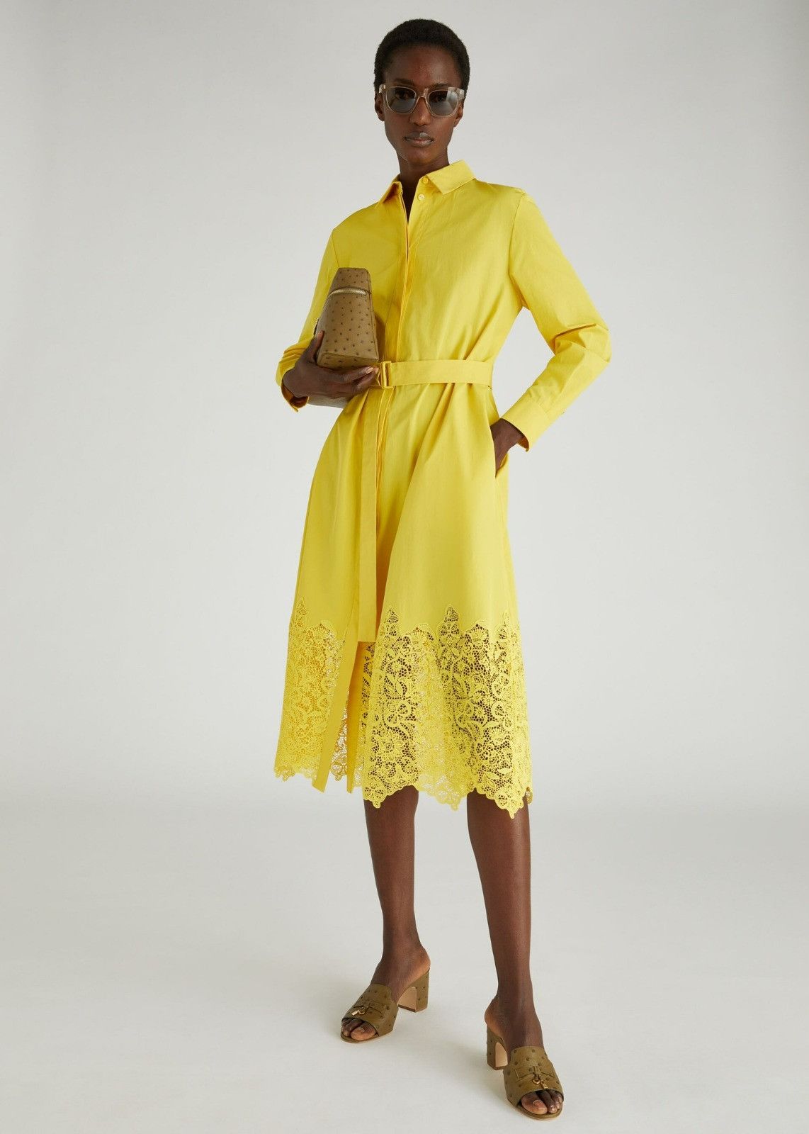 Loro Piana o1srvl11e0424 Dress in Yellow Size XL / US 12-14 / IT 48-50 - 2 Thumbnail
