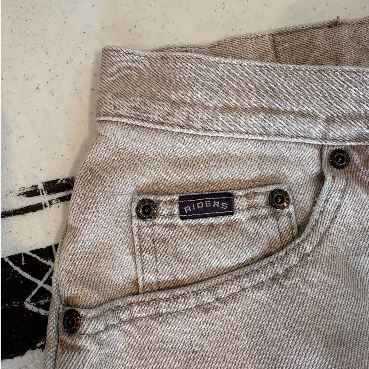 Lee × Vintage Vintage Riders by Lee Beige Denim Jeans (32x30) Size 16 MED Size 38" / US 16 / IT 52 - 8 Thumbnail