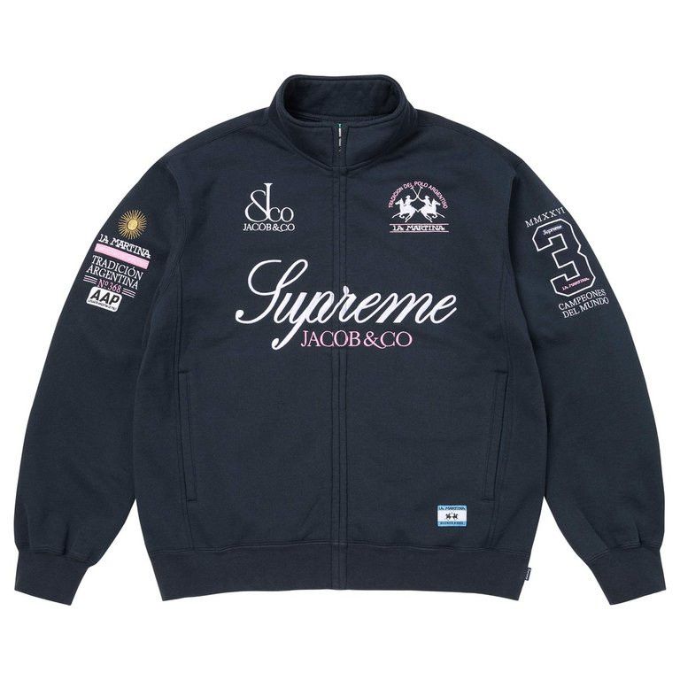 Supreme SS26 Supreme La Martina Jacob & Co Zip Up Sweatshirt Black