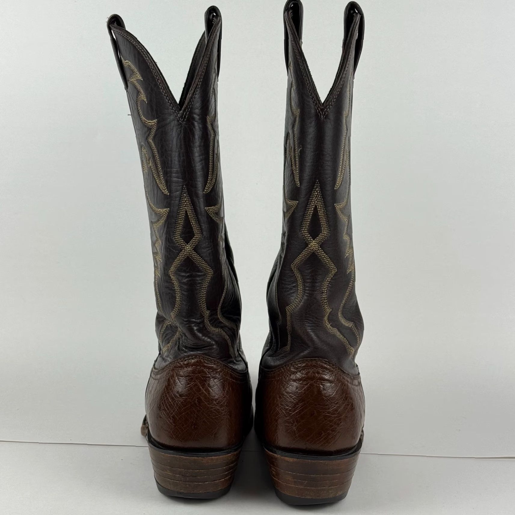 Vintage VINTAGE Larry Mahan Boots Men 7 XE Brown Leather Western Cowboy Made USA Western, Leather, XE Width, 7 Size US 7 / EU 40 - 5 Thumbnail