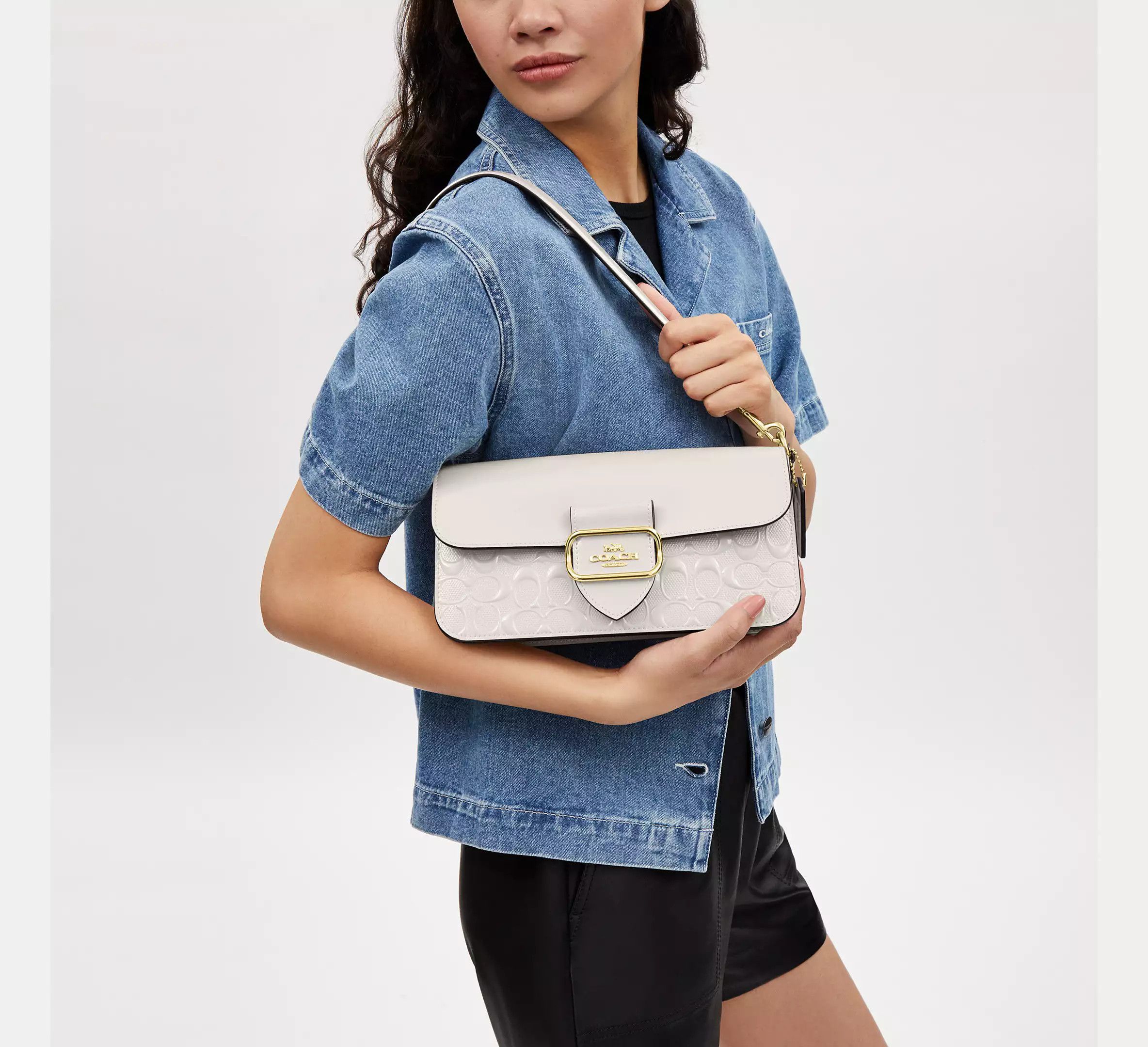 Coach Morgan Shoulder Bag In Signature Leather CT856 Size ONE SIZE - 14 Thumbnail