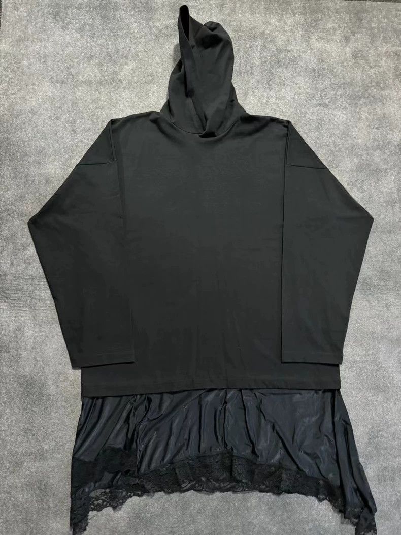 Balenciaga Balenciaga size 3 Rhinestone lace letter printed hooded pu Size L / US 10 / IT 46 - 1 Thumbnail
