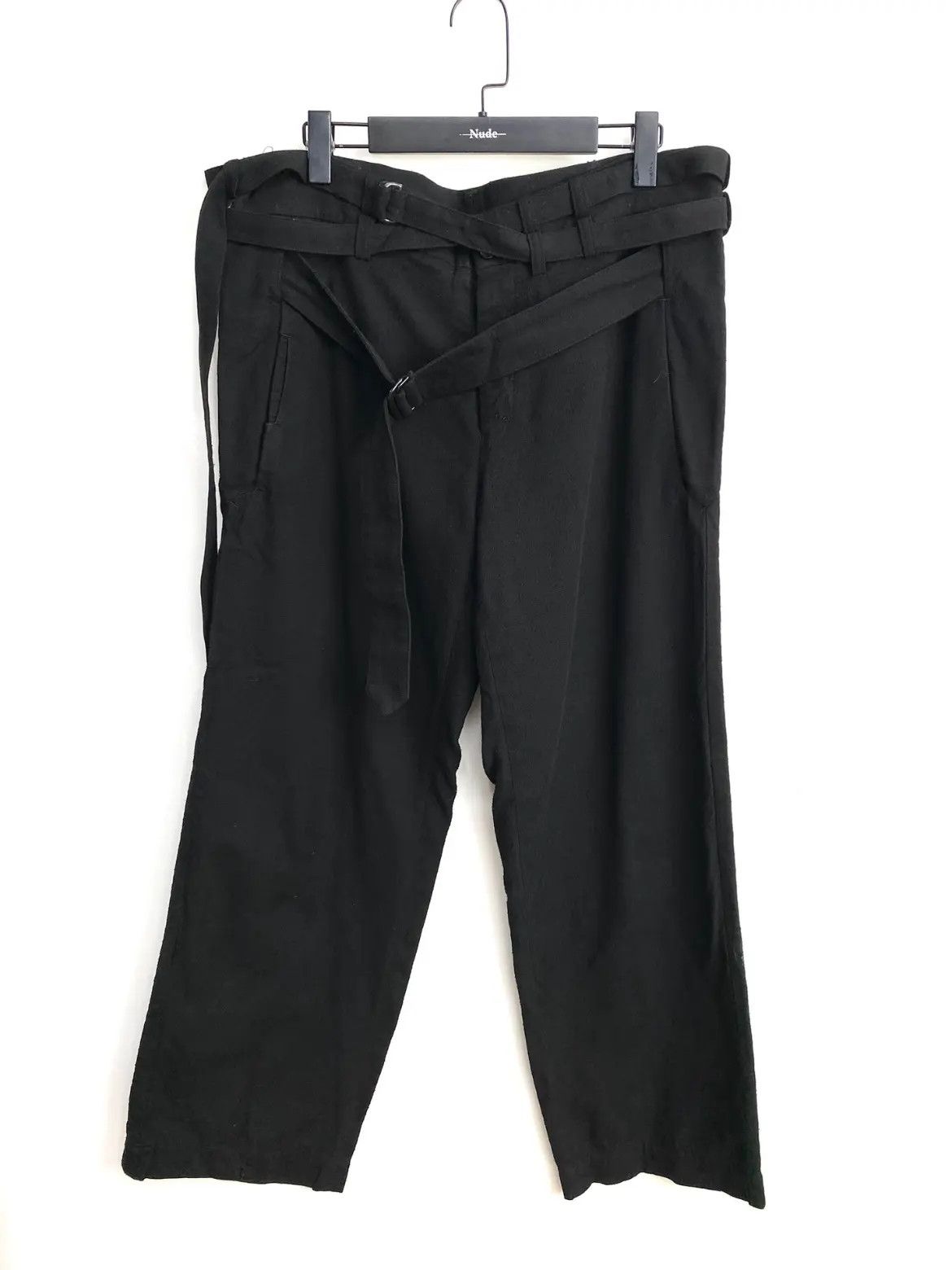 Y’s Yohji Yamamoto long singlet with crease print polka dot