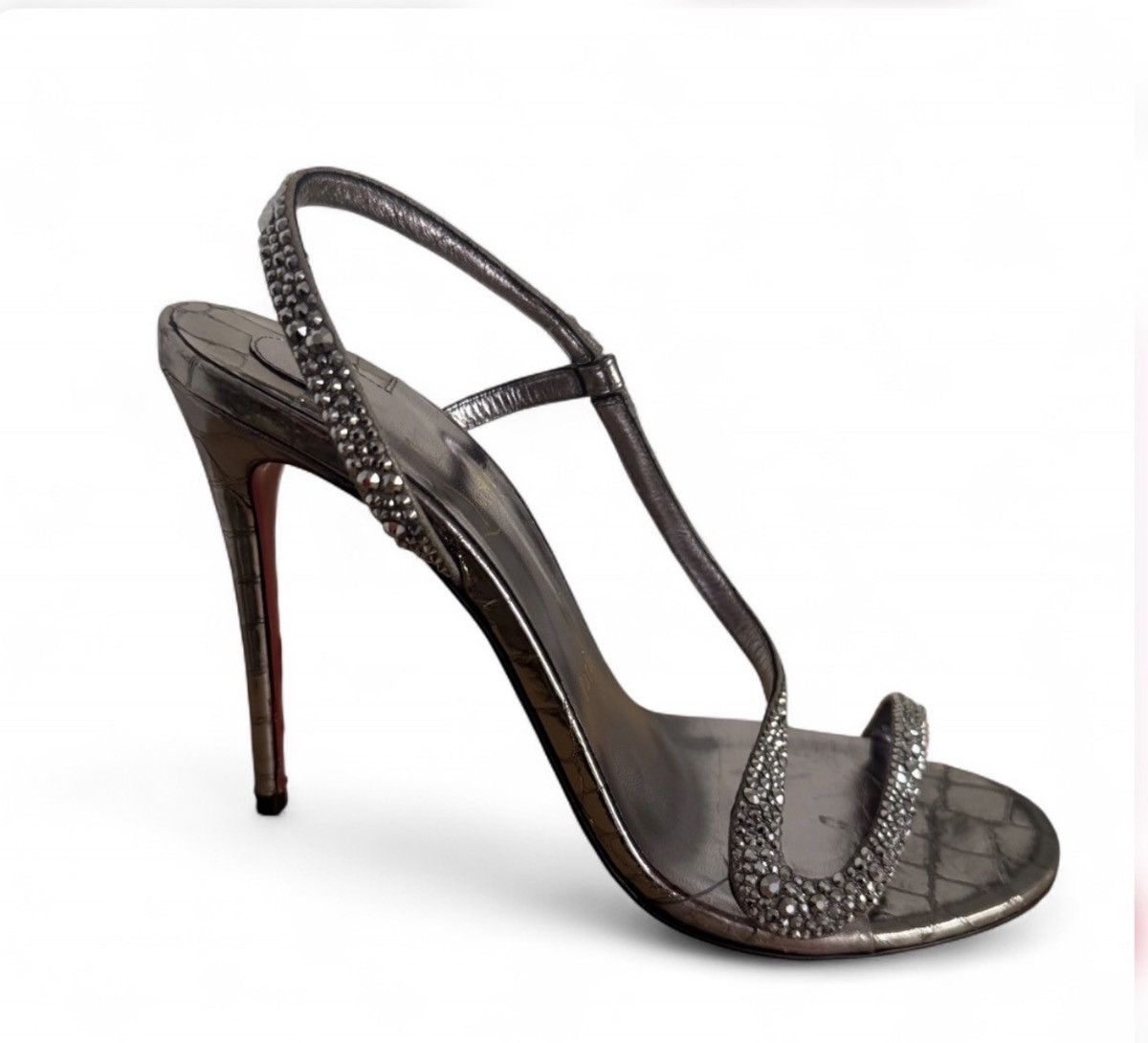 Christian Louboutin Christian Louboutin Rhinestone Metallic Heel Sandals Size US 8.5 / IT 38.5 - 1 Thumbnail