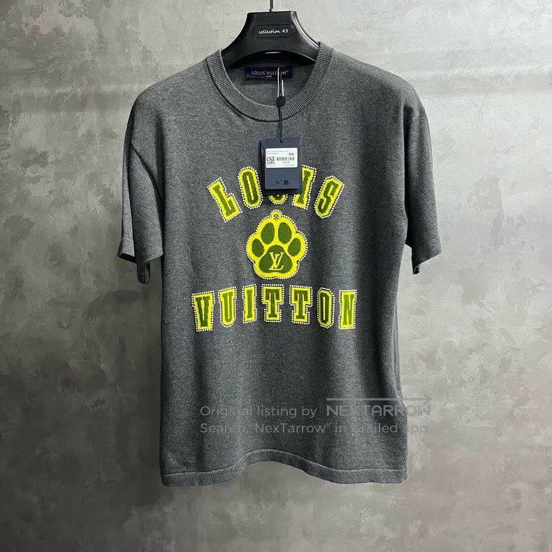 Louis Vuitton Louis Vuitton 25 Grey Crew Neck Thread Short Sleeve T-Shir Size US S / EU 44-46 / 1 - 1 Thumbnail